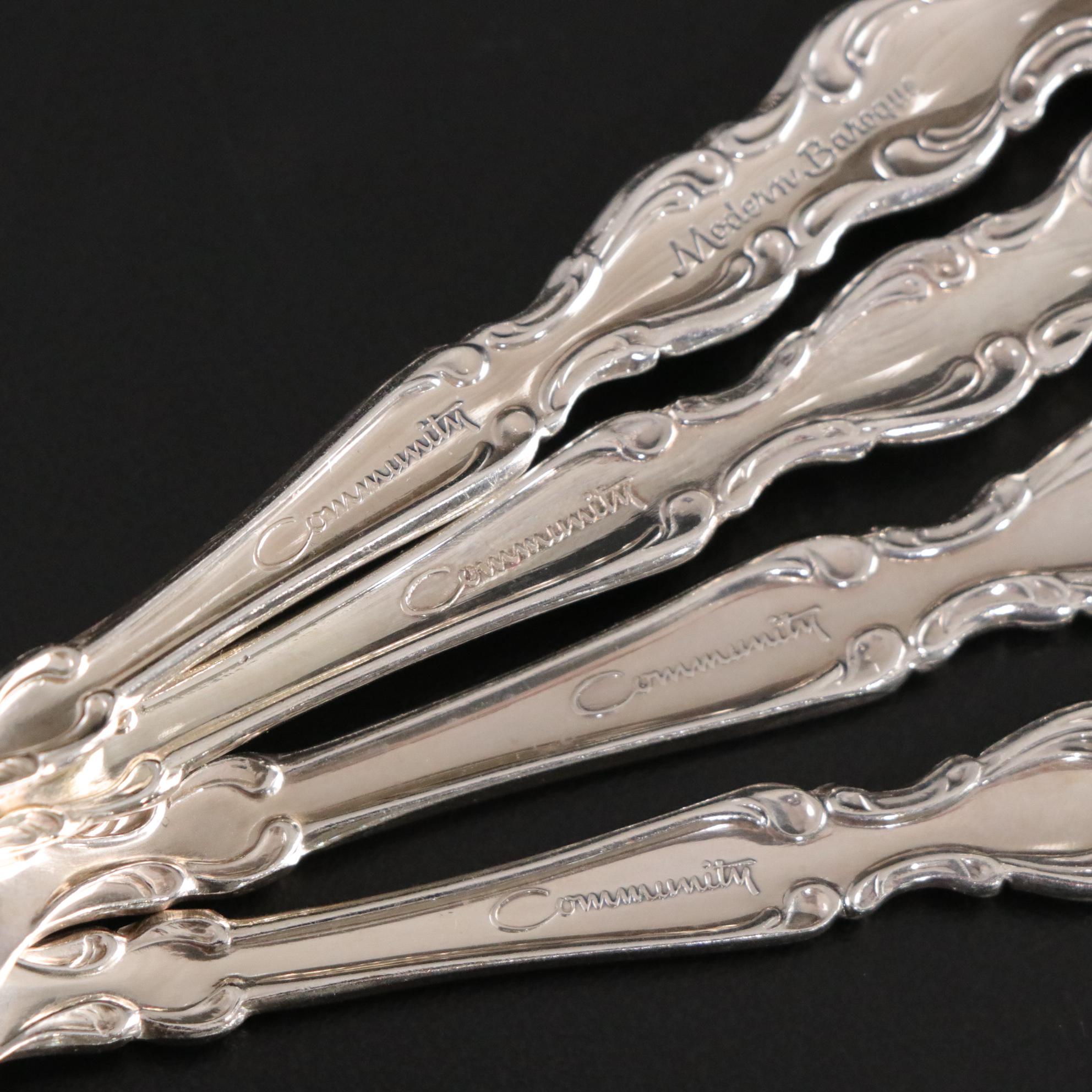 Oneida Community "Baroque" Silver Plate Flatware, Mid-20th Century