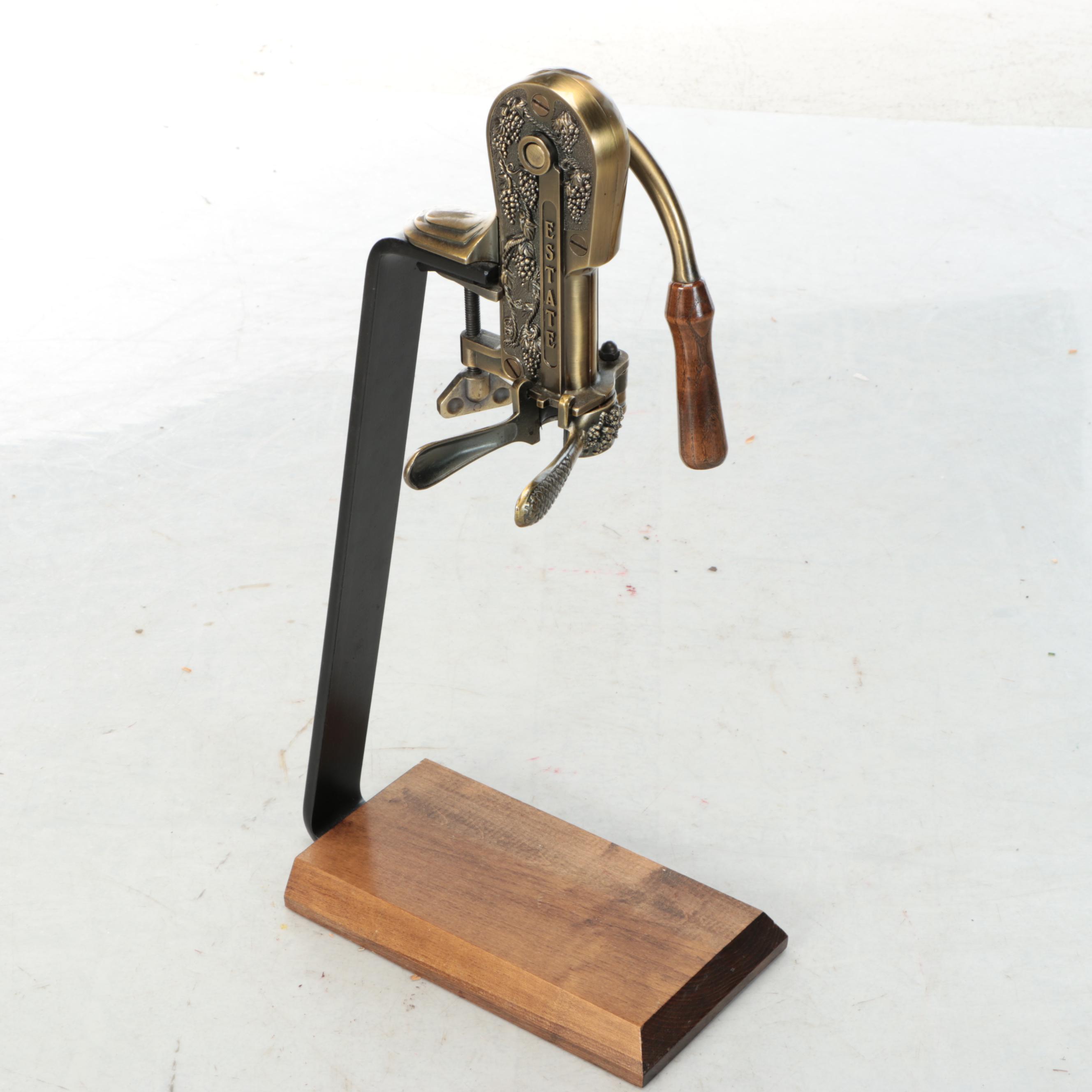 Rogar Estate Repoussé Brass Wine Opener
