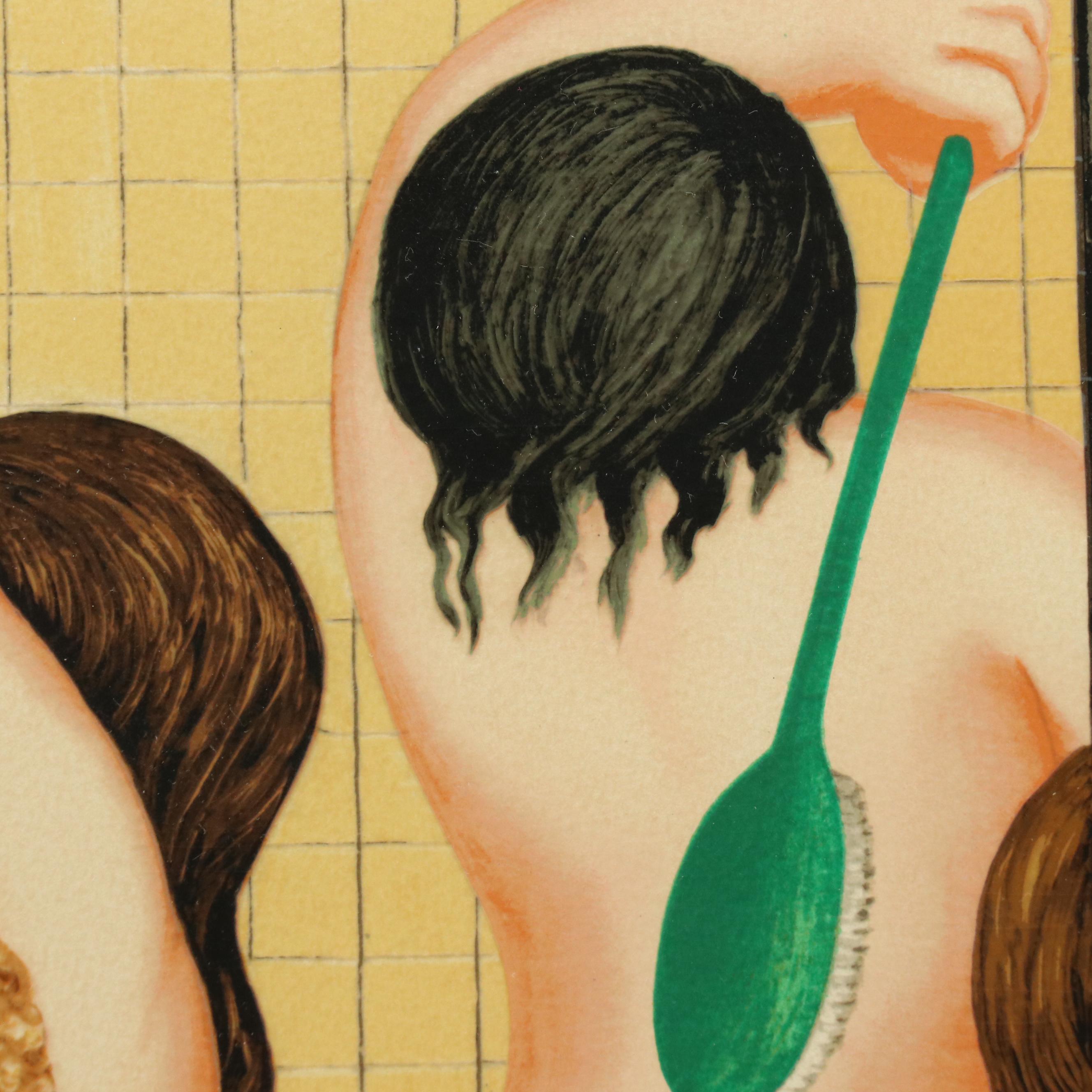 Beryl Cook Signed Serigraph "A Bathroom," 1987