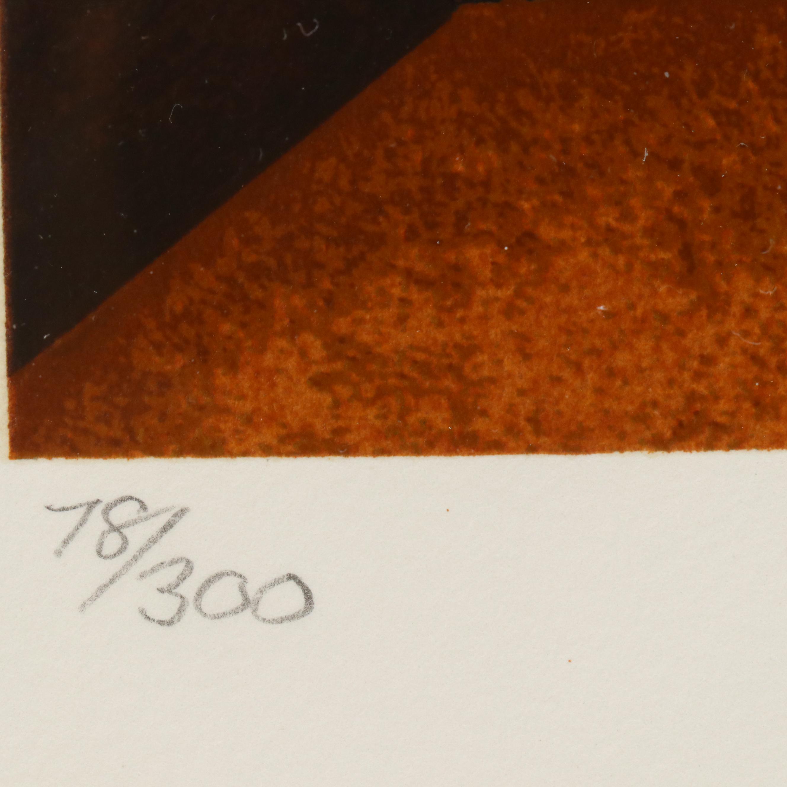 Beryl Cook Signed Serigraph "A Bathroom," 1987