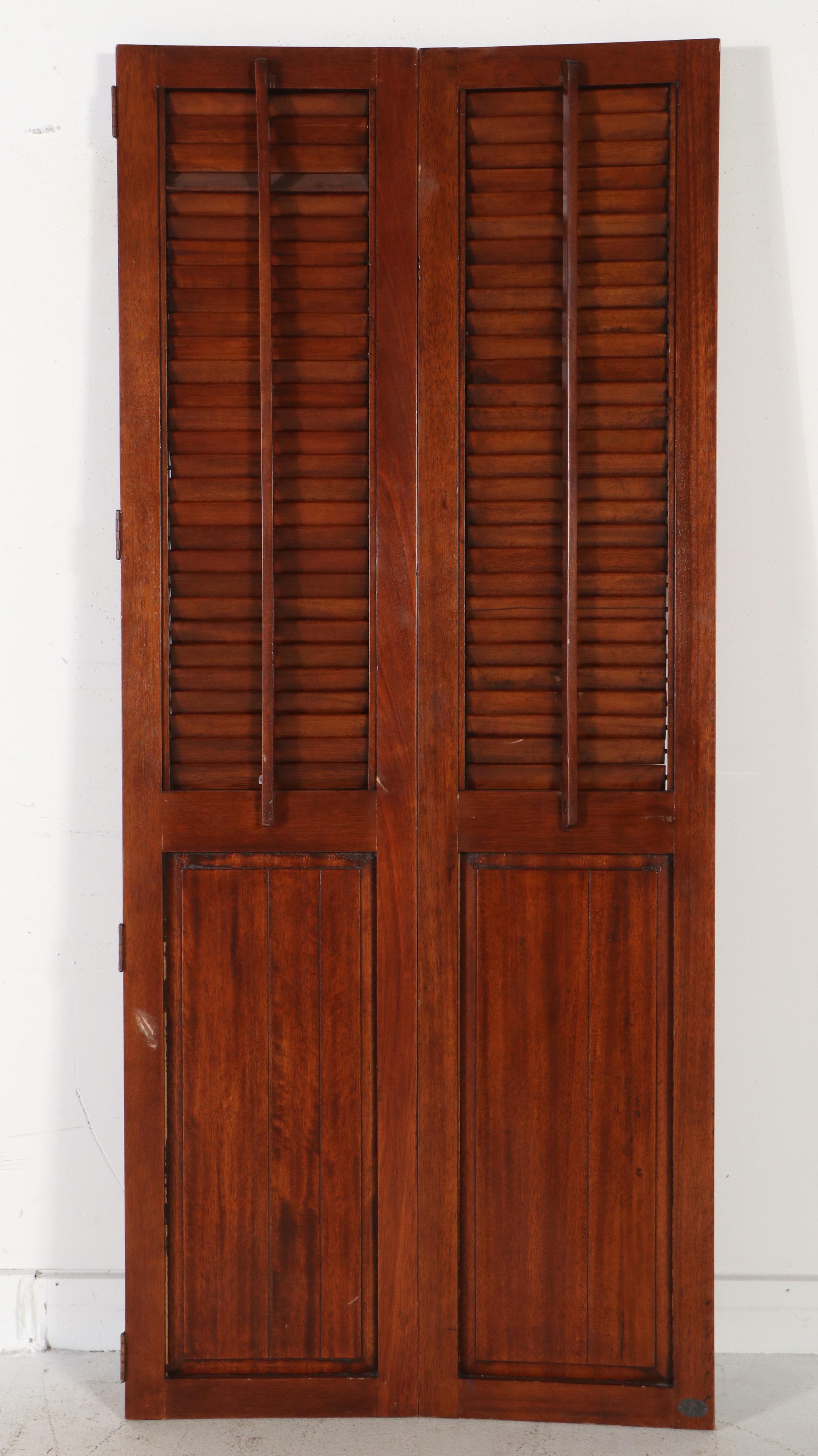 Louvered Wood Accordion Doors