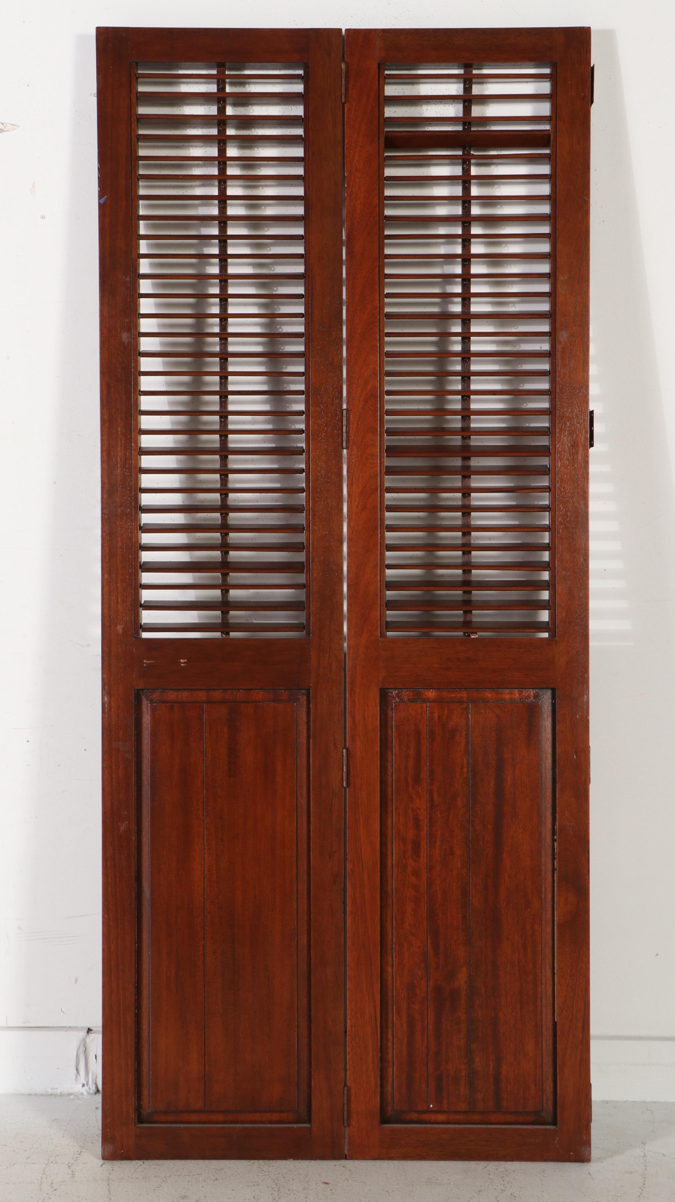 Louvered Wood Accordion Doors