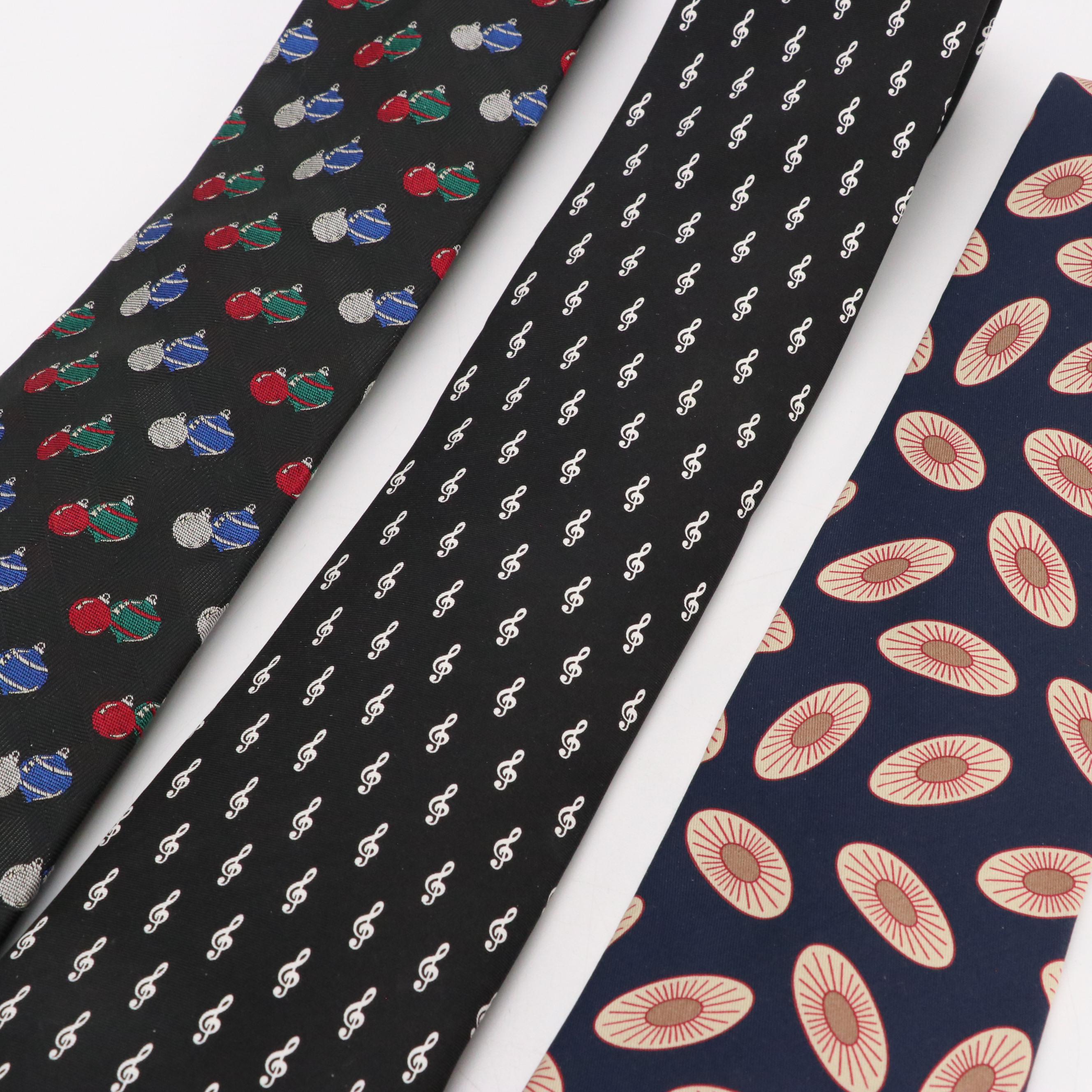 Hugo Boss, Robert Talbott, and More Vintage Patterned Silk Neckties