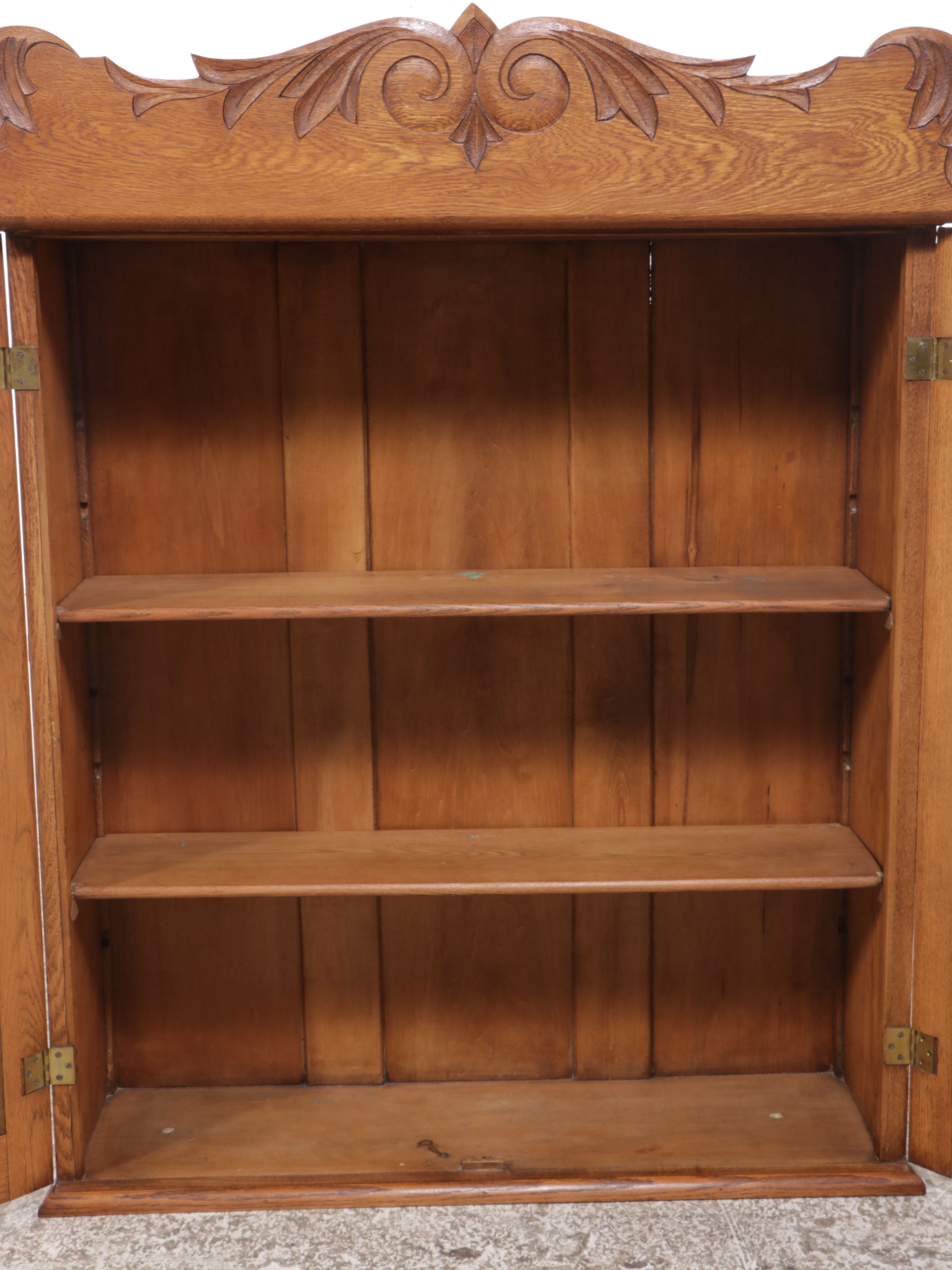 Late Victorian Oak Drop-Front Desk with Hutch, Early 20th Century