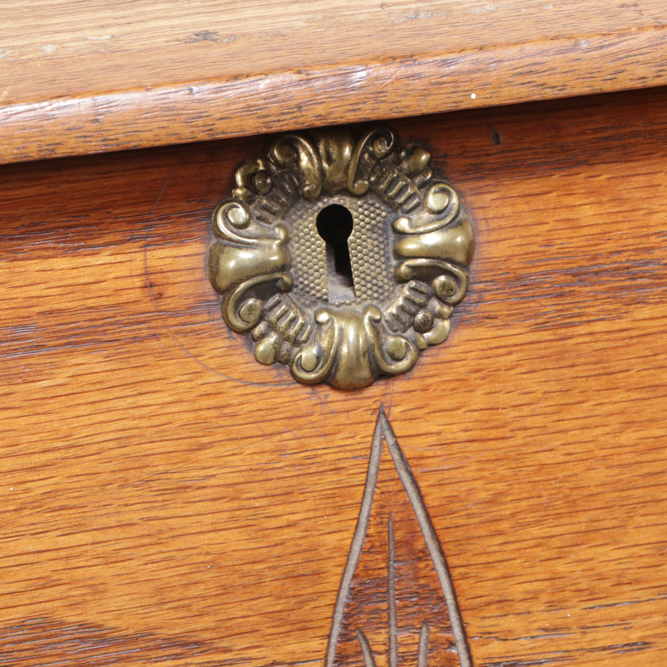 Late Victorian Oak Drop-Front Desk with Hutch, Early 20th Century