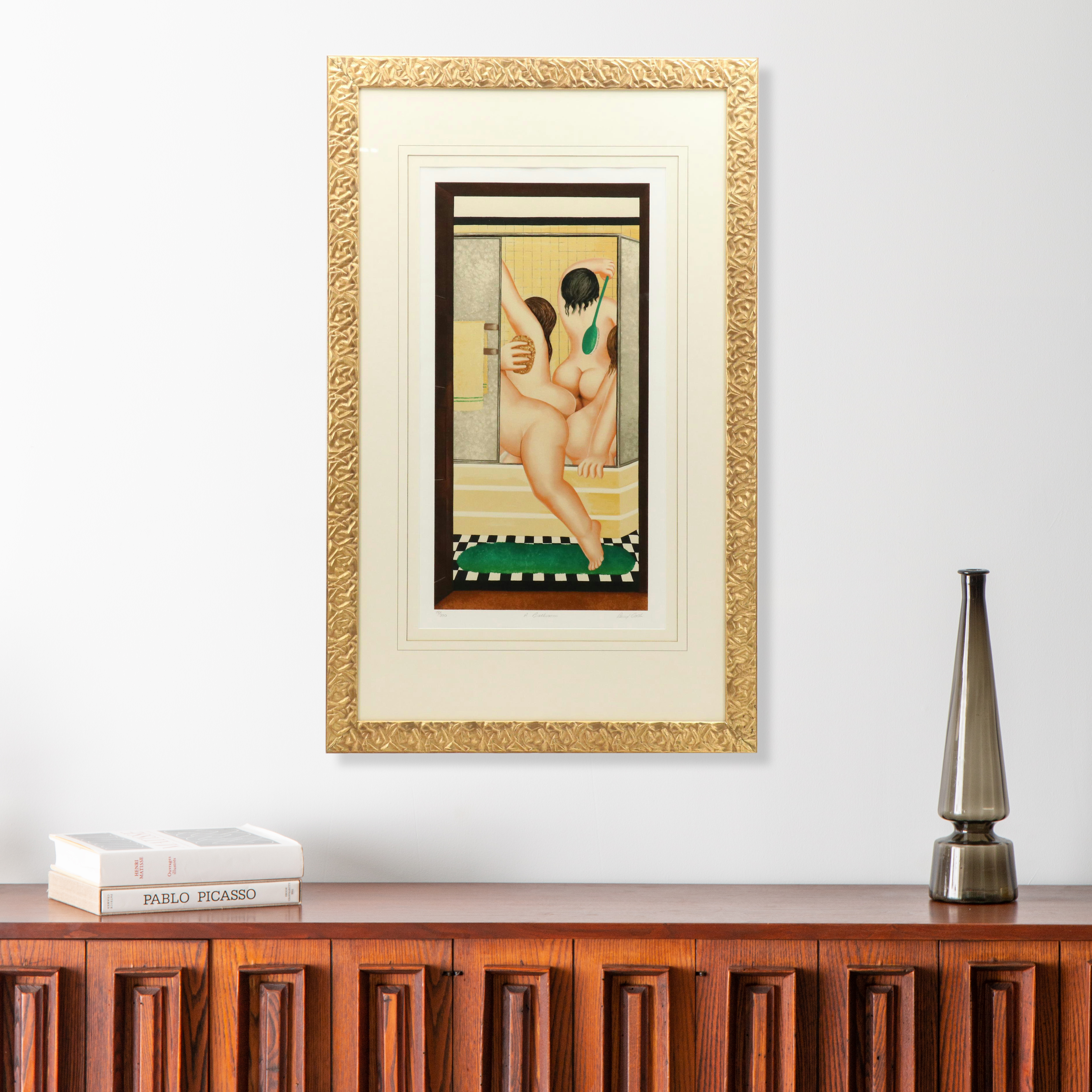 Beryl Cook Signed Serigraph "A Bathroom," 1987