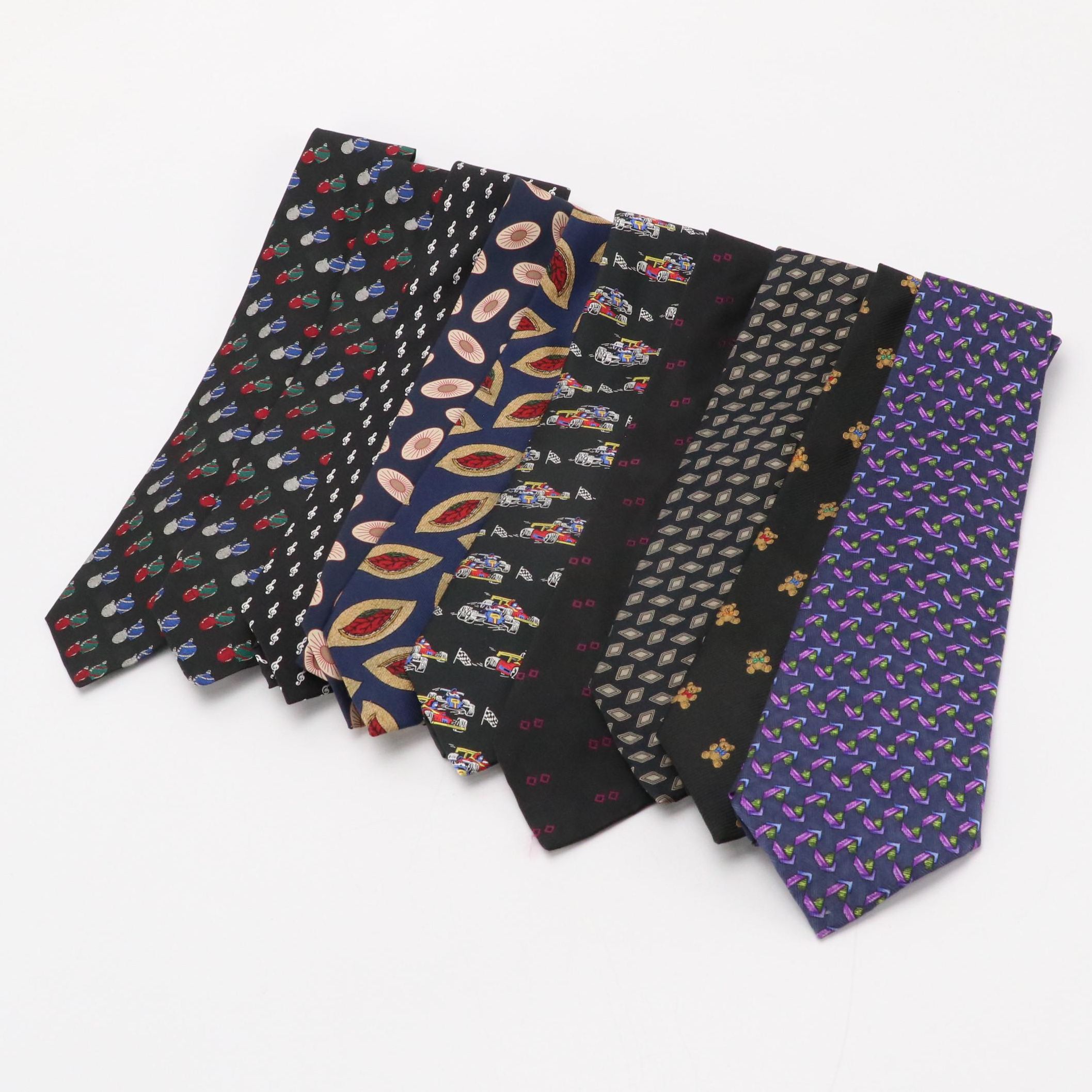 Hugo Boss, Robert Talbott, and More Vintage Patterned Silk Neckties