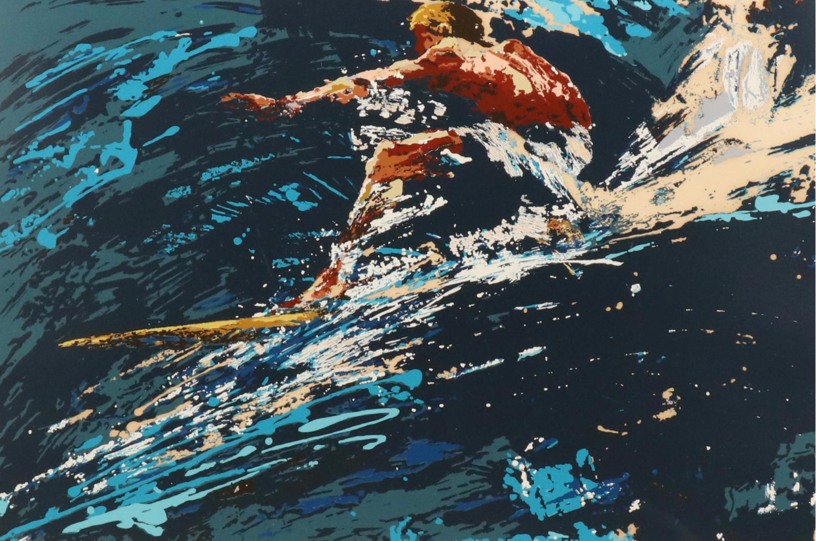 Leroy Neiman Signed Serigraph "Surfer," 1973