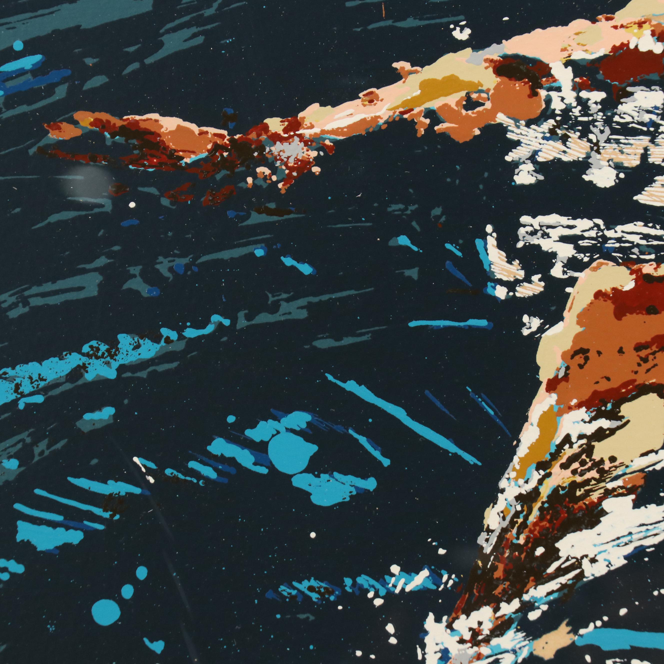 Leroy Neiman Signed Serigraph "Surfer," 1973