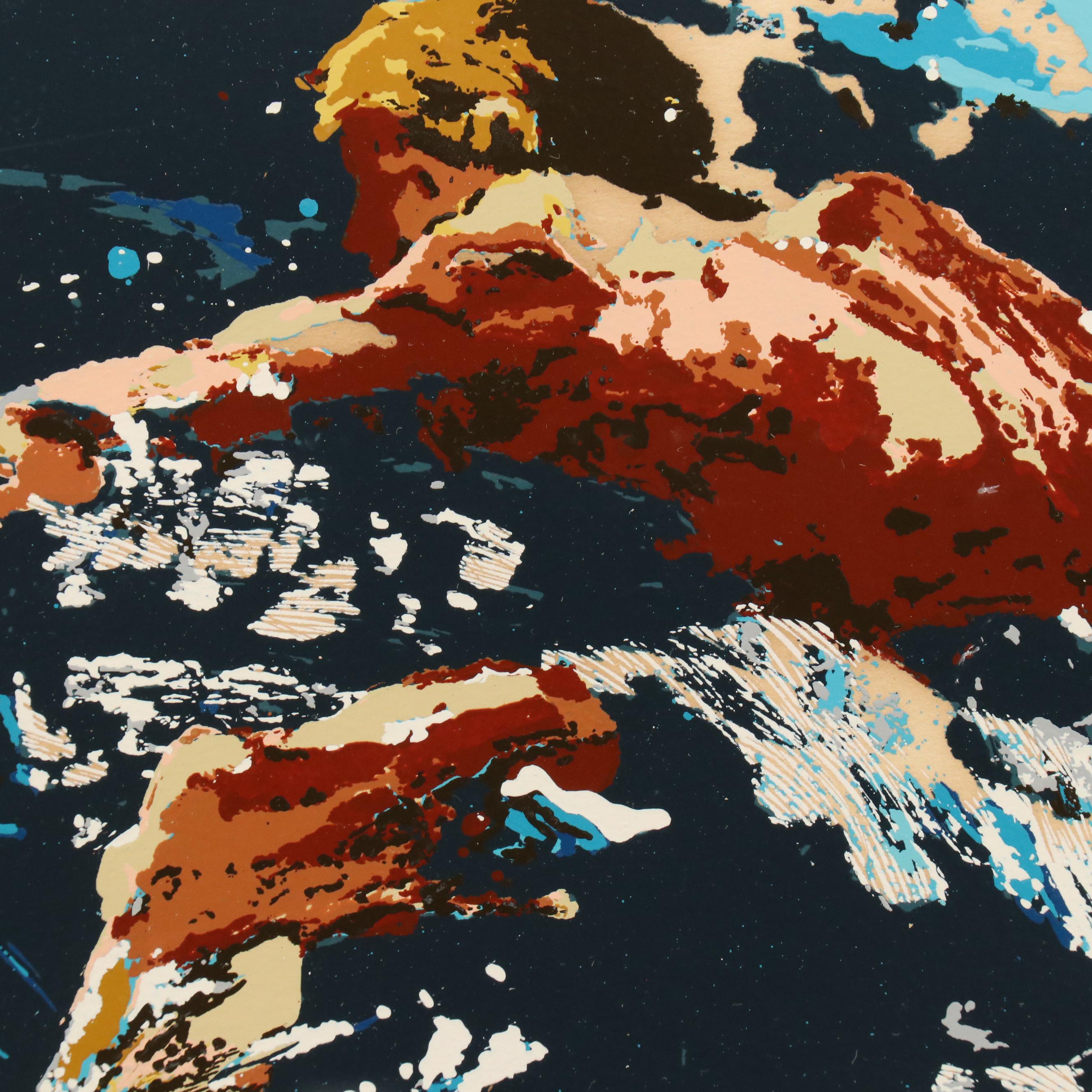 Leroy Neiman Signed Serigraph "Surfer," 1973