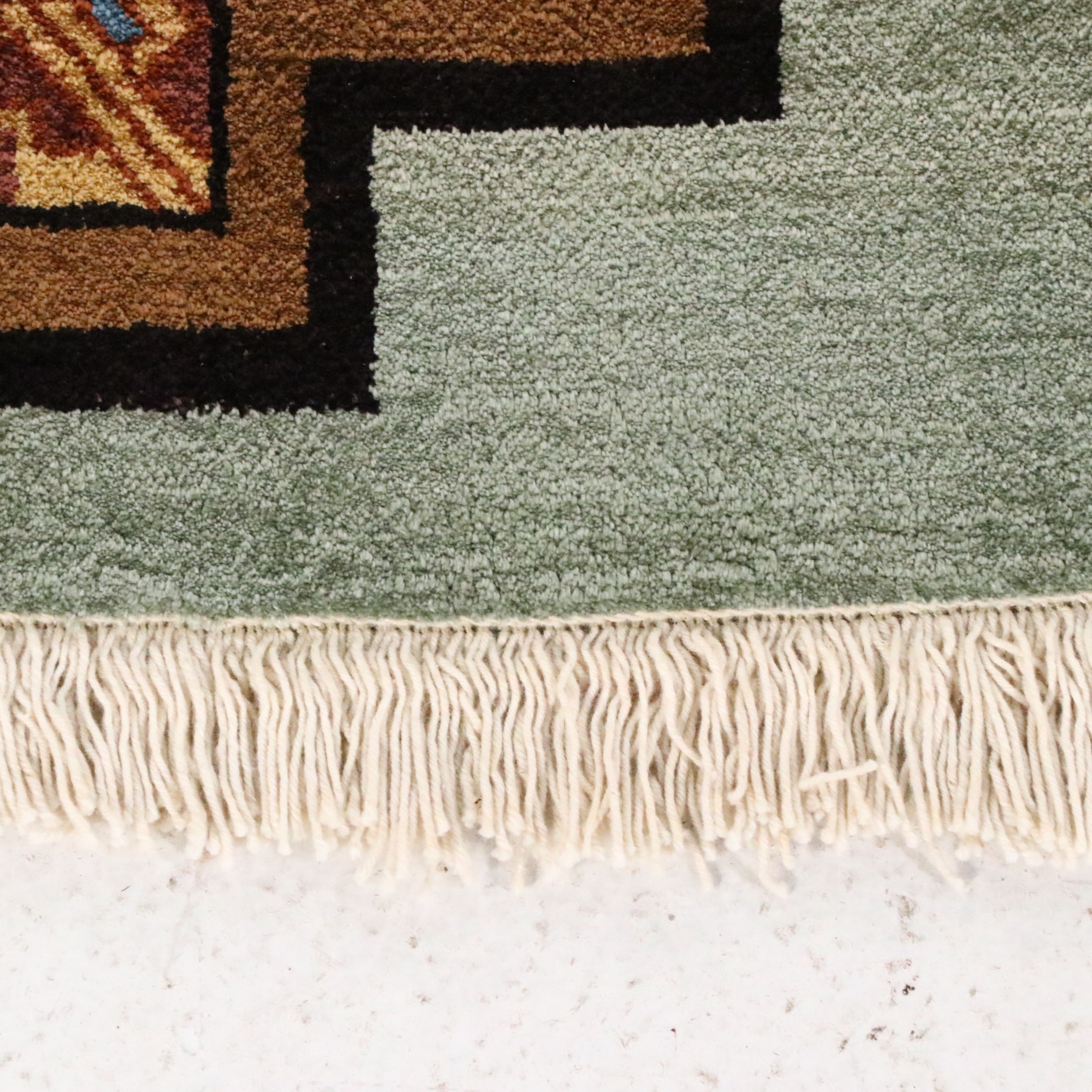 4'1 x 6'8 Hand-Knotted Persian Pictorial Wool and Silk Blend Area Rug