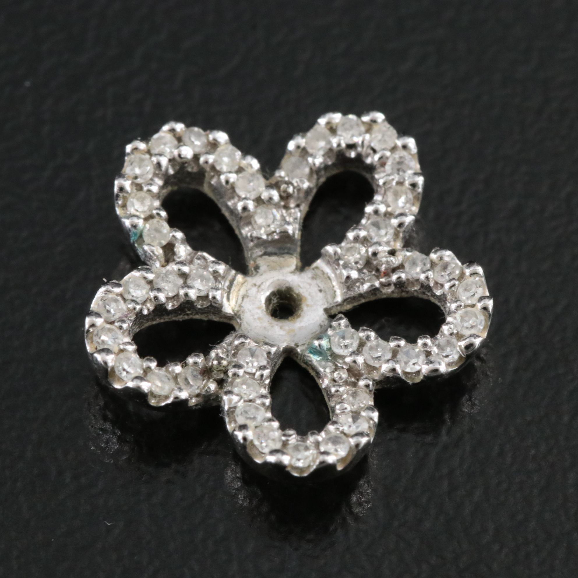 14K 0.40 CTW Diamond Flower Stud Earring Enhancers