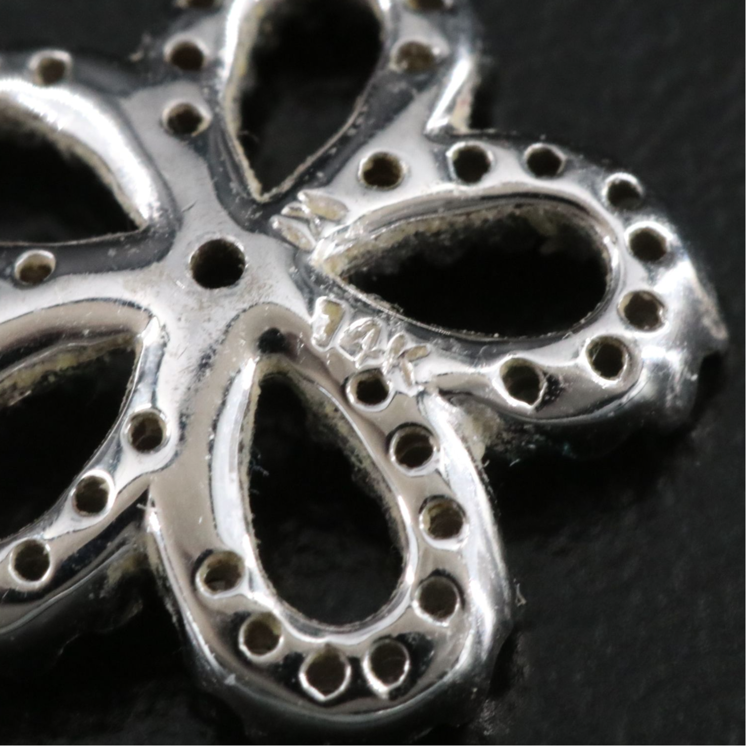 14K 0.40 CTW Diamond Flower Stud Earring Enhancers