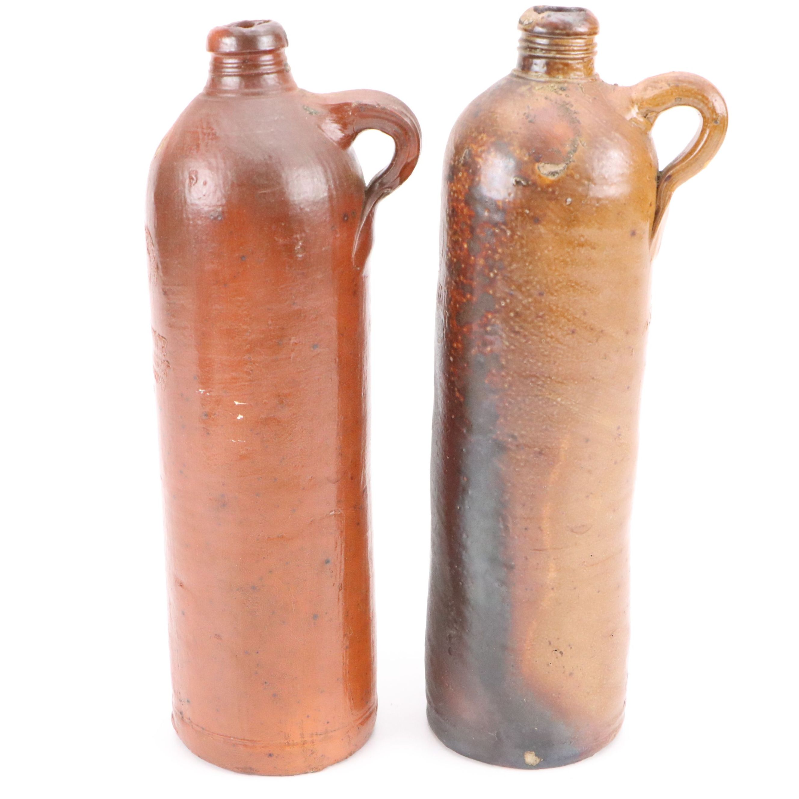 J. Friedrich Grosskarben German Stoneware Water Jugs, Late 19th Century