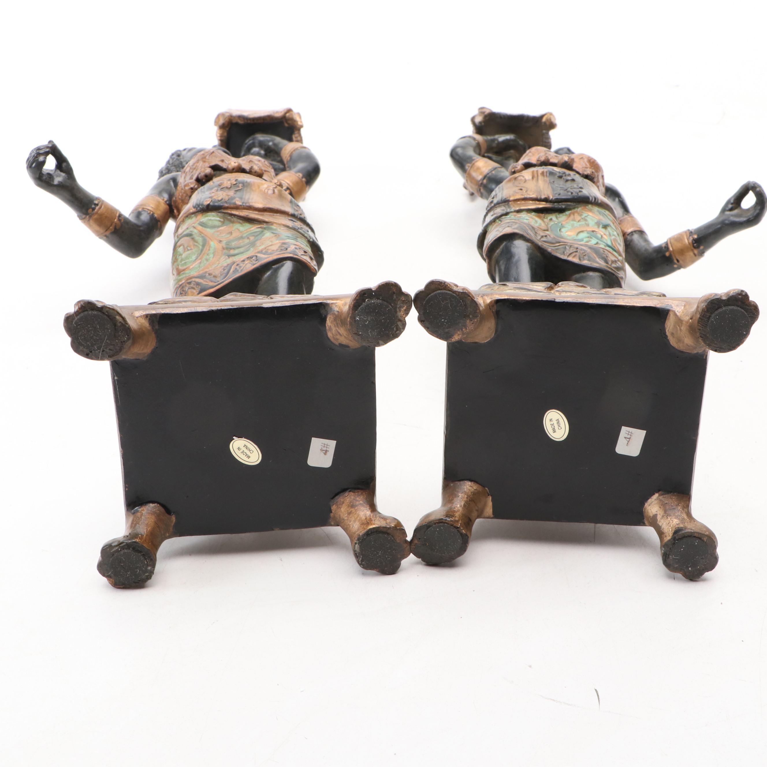 Venetian Style Blackamoor Footed Candlesticks