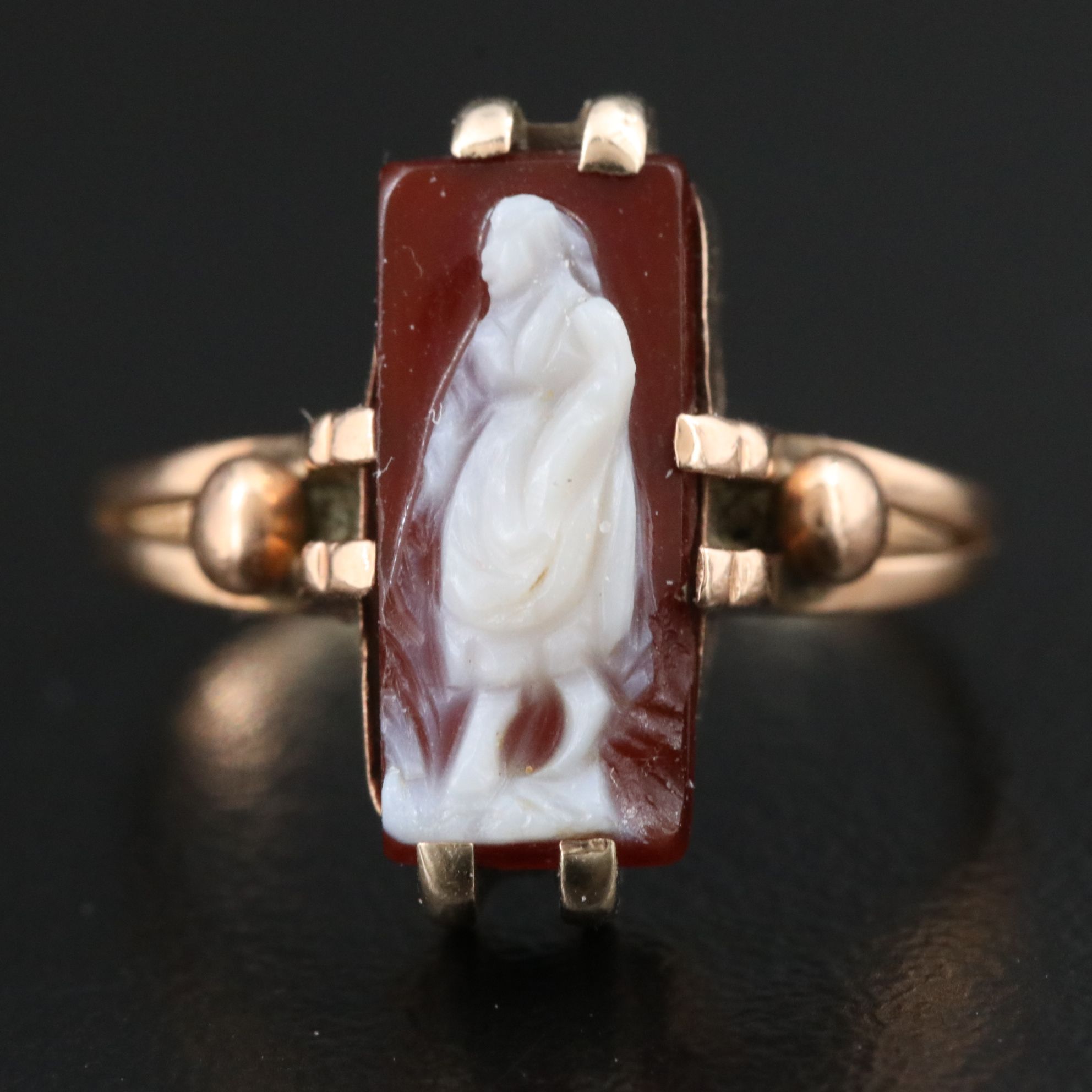 Vintage 14K Sardonyx Ring