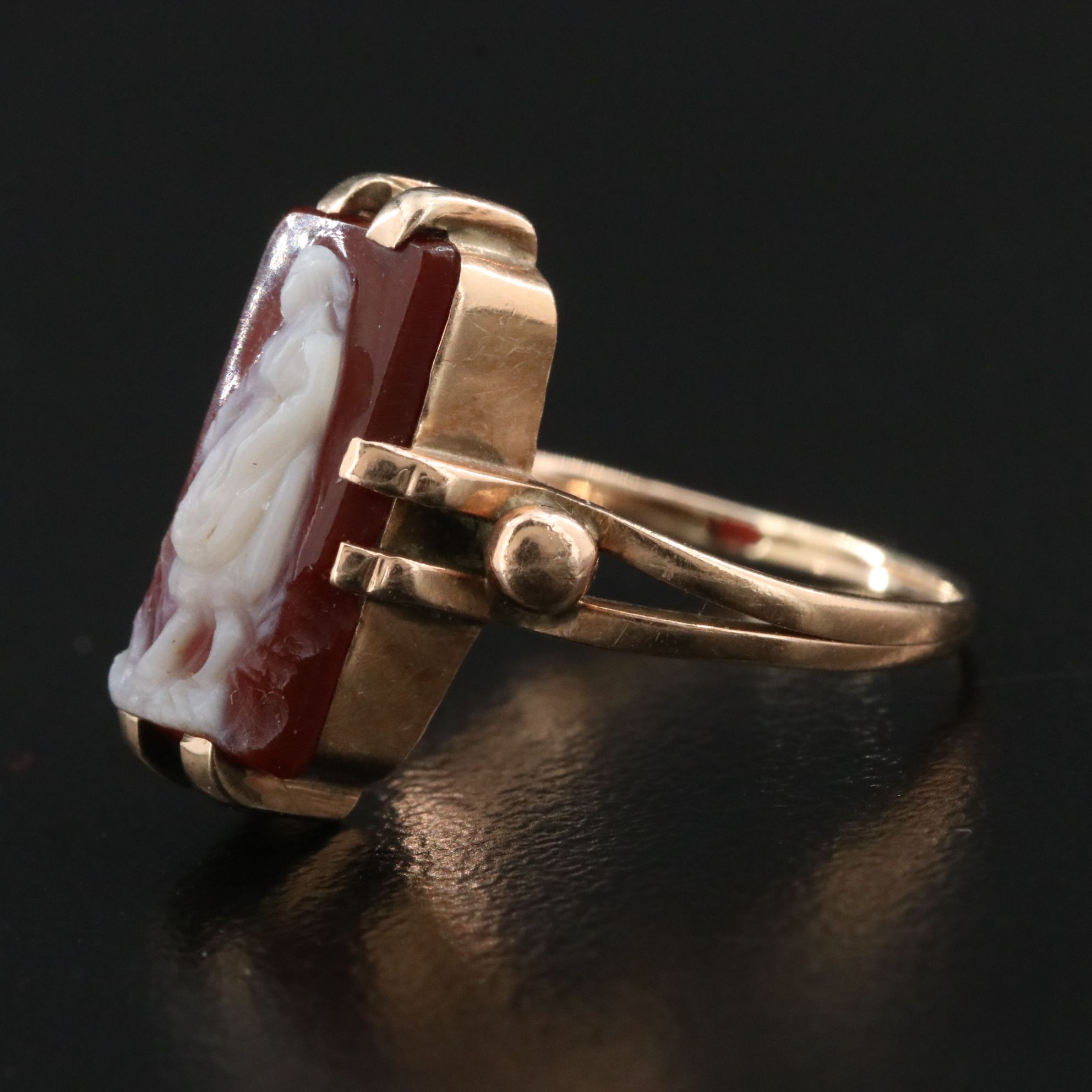 Vintage 14K Sardonyx Ring
