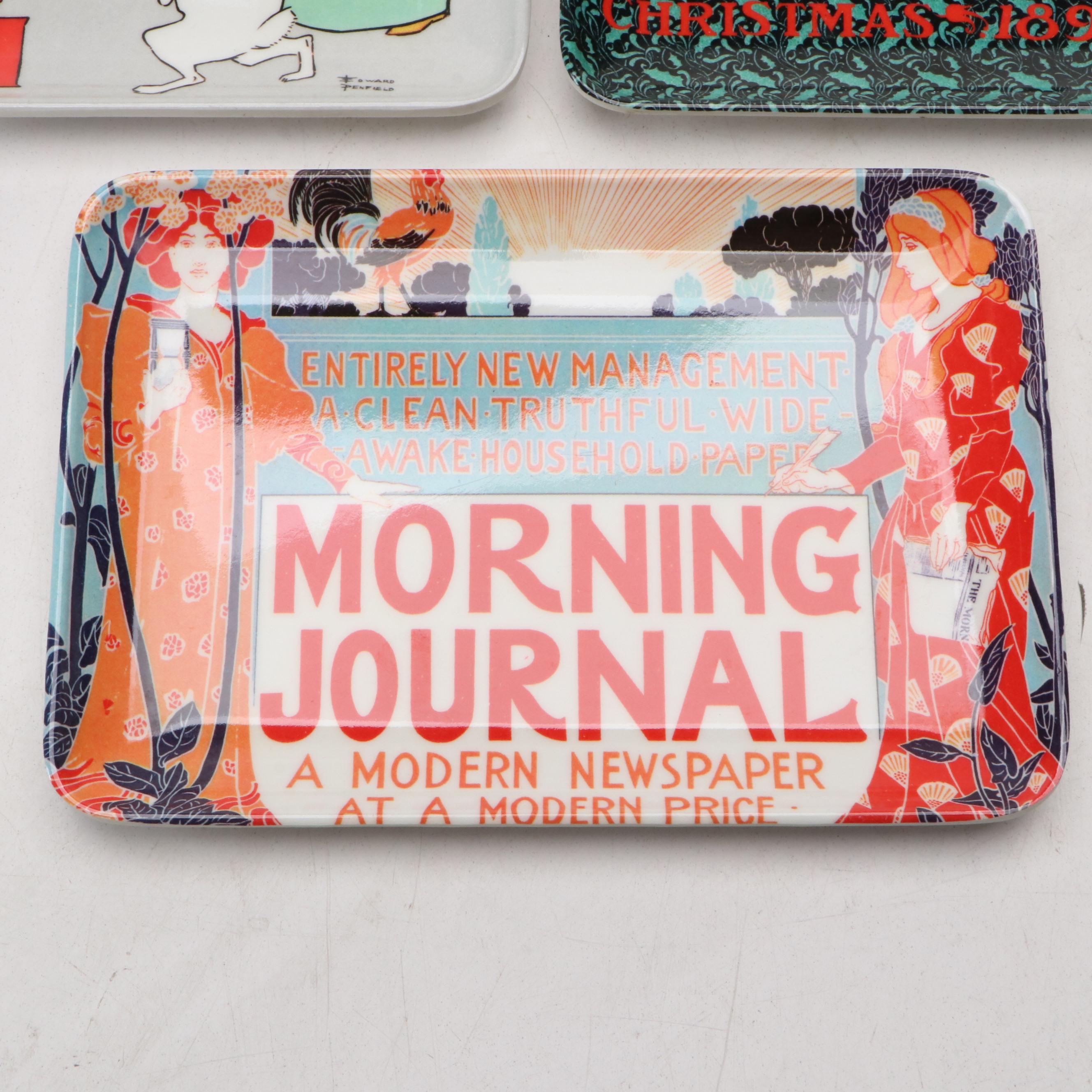 Decorative Crafts Inc Mucha and Other Art Nouveau Poster Plastic Trays