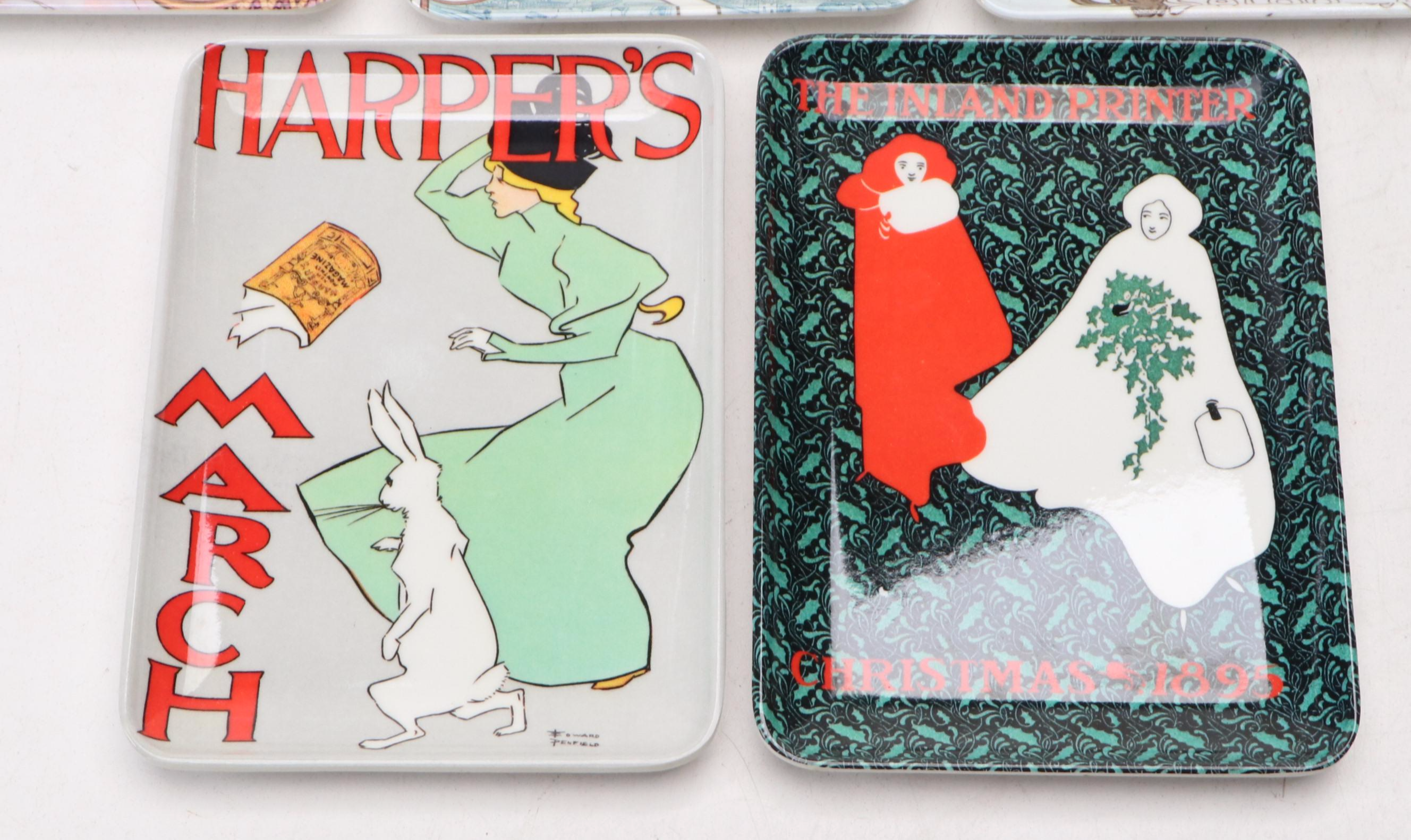 Decorative Crafts Inc Mucha and Other Art Nouveau Poster Plastic Trays