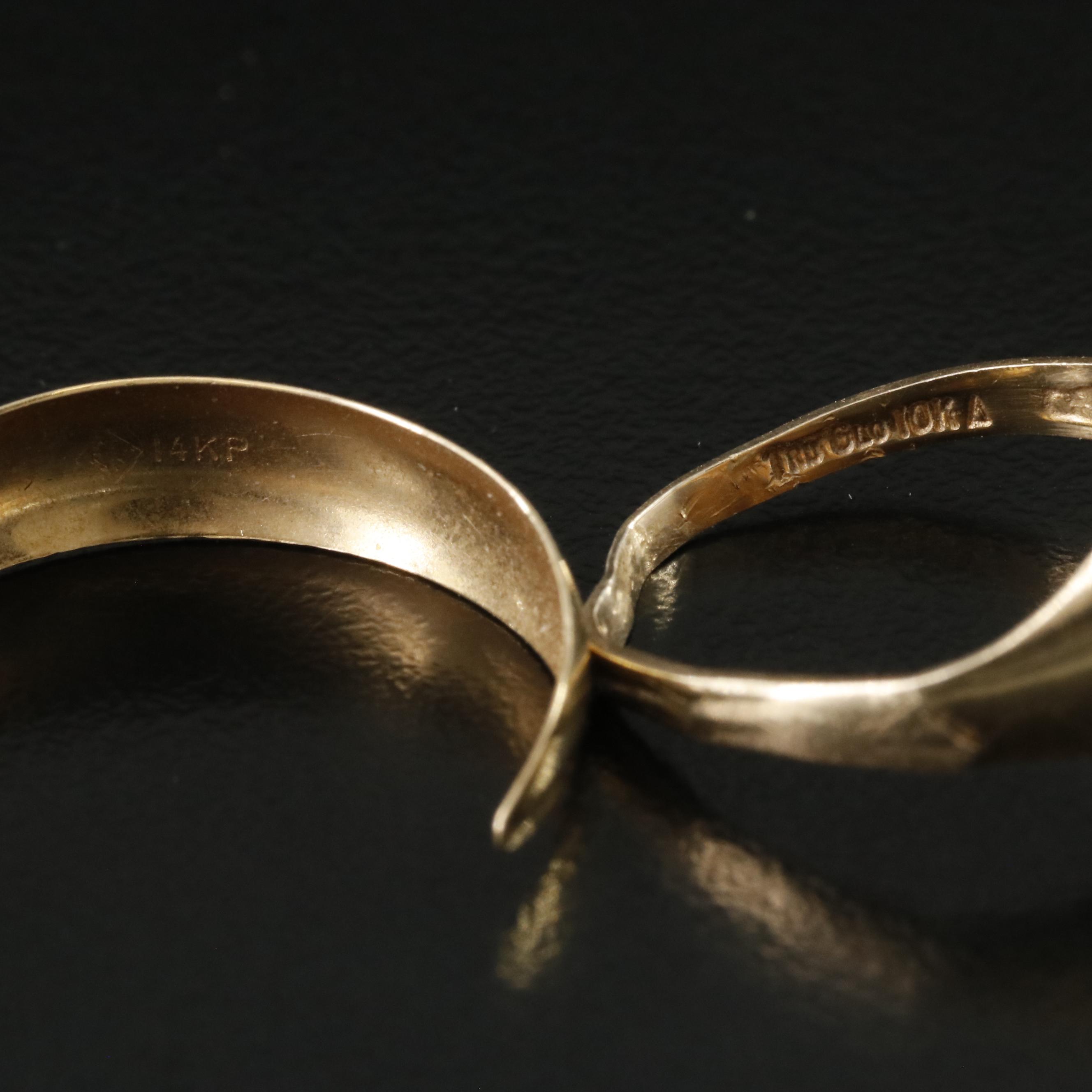 Scrap 14K and 10K Jewelry with Imitation Black Onyx