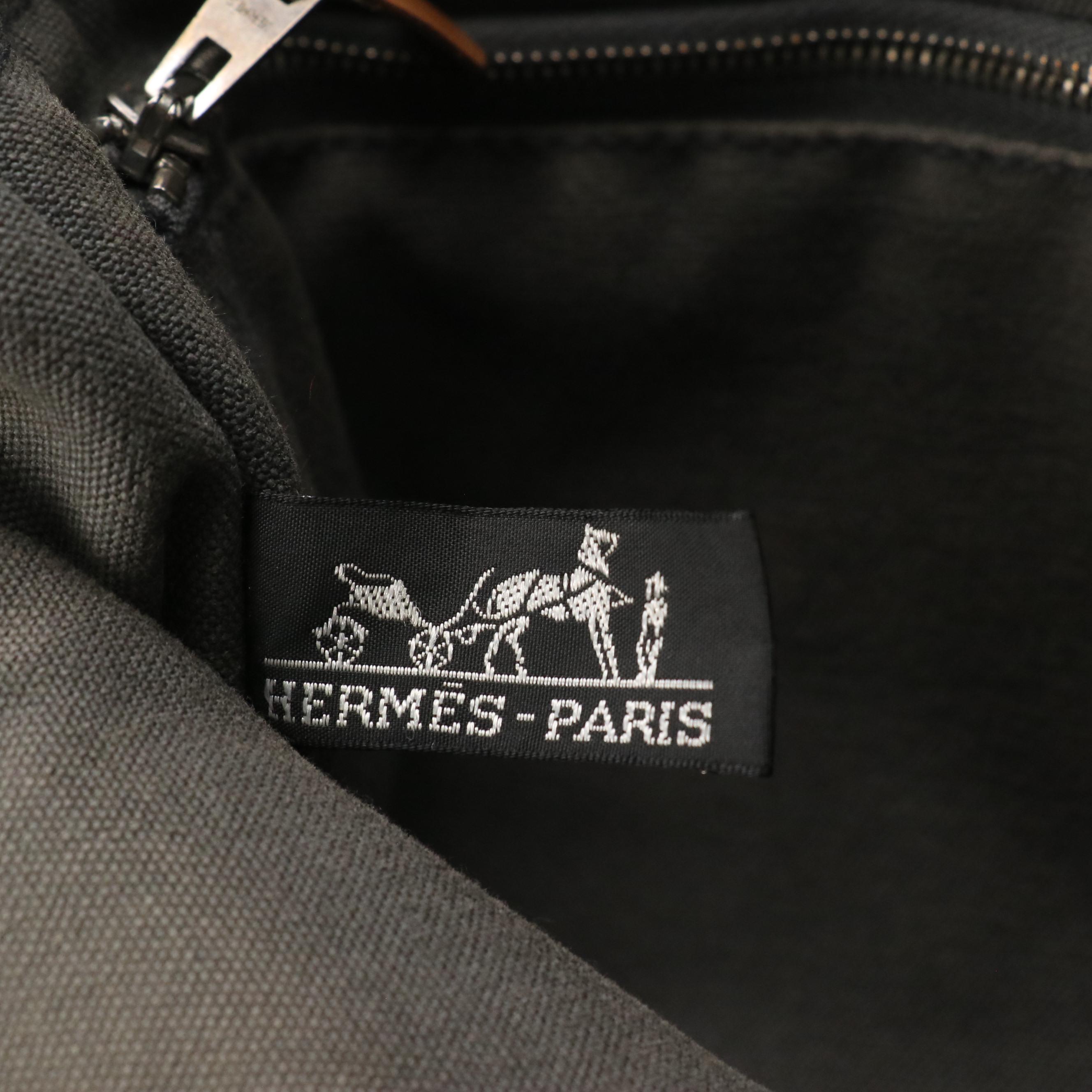 Hermès Fourre-Tout PM in Grey Cotton Canvas
