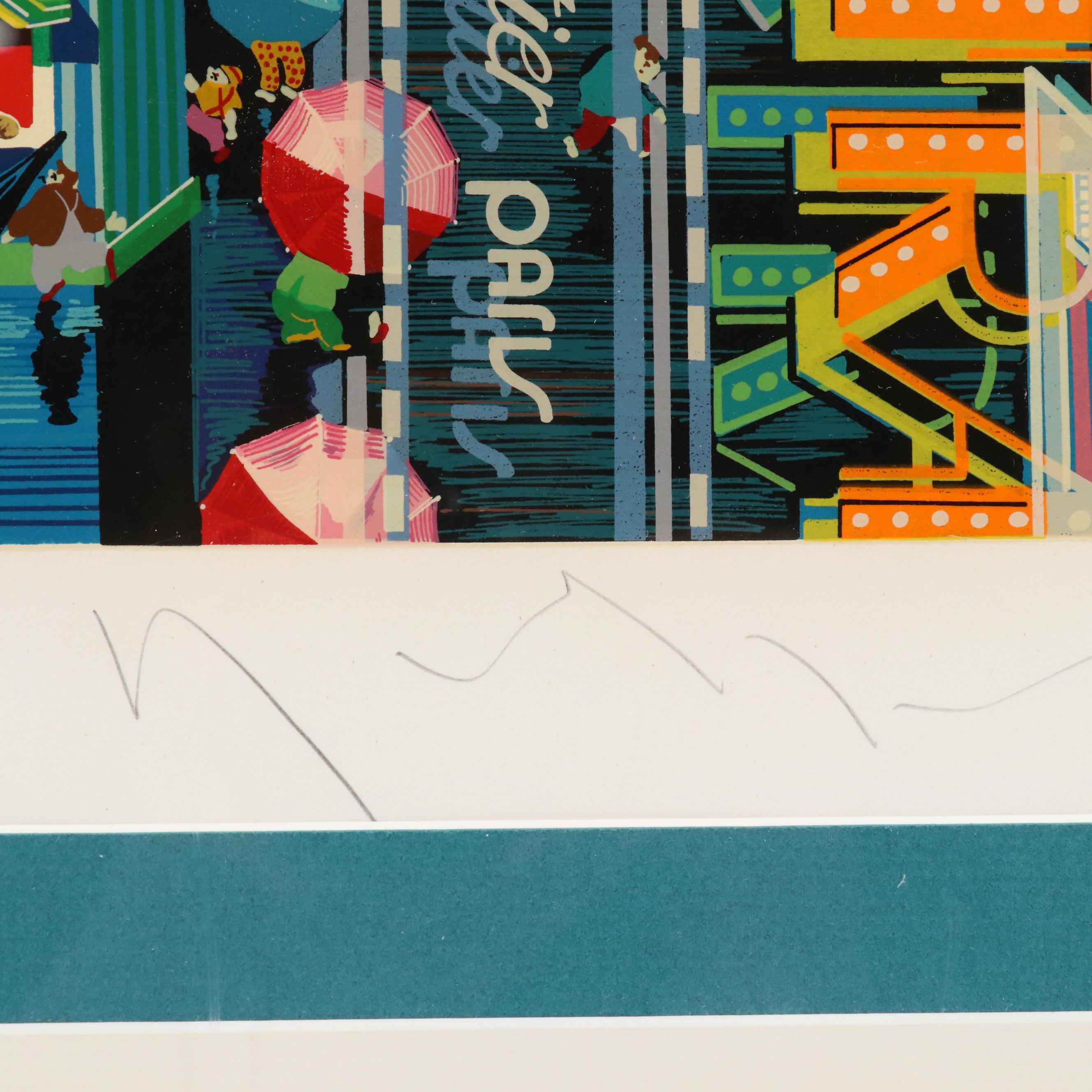 Hiro Yamagata Serigraph "Neon," 1986