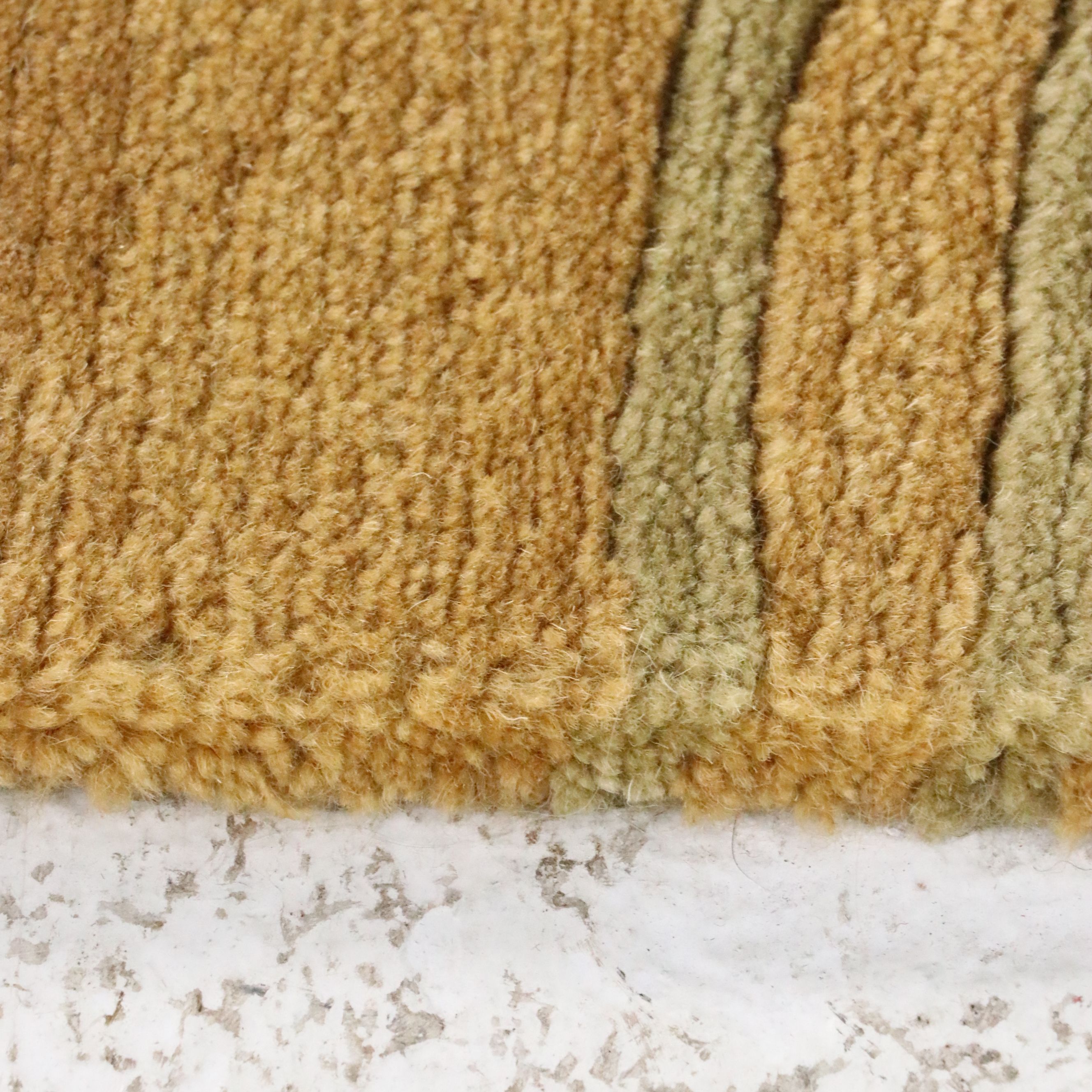 3'11 x 5'5 Hand-Knotted Indian Contemporary Area Rug