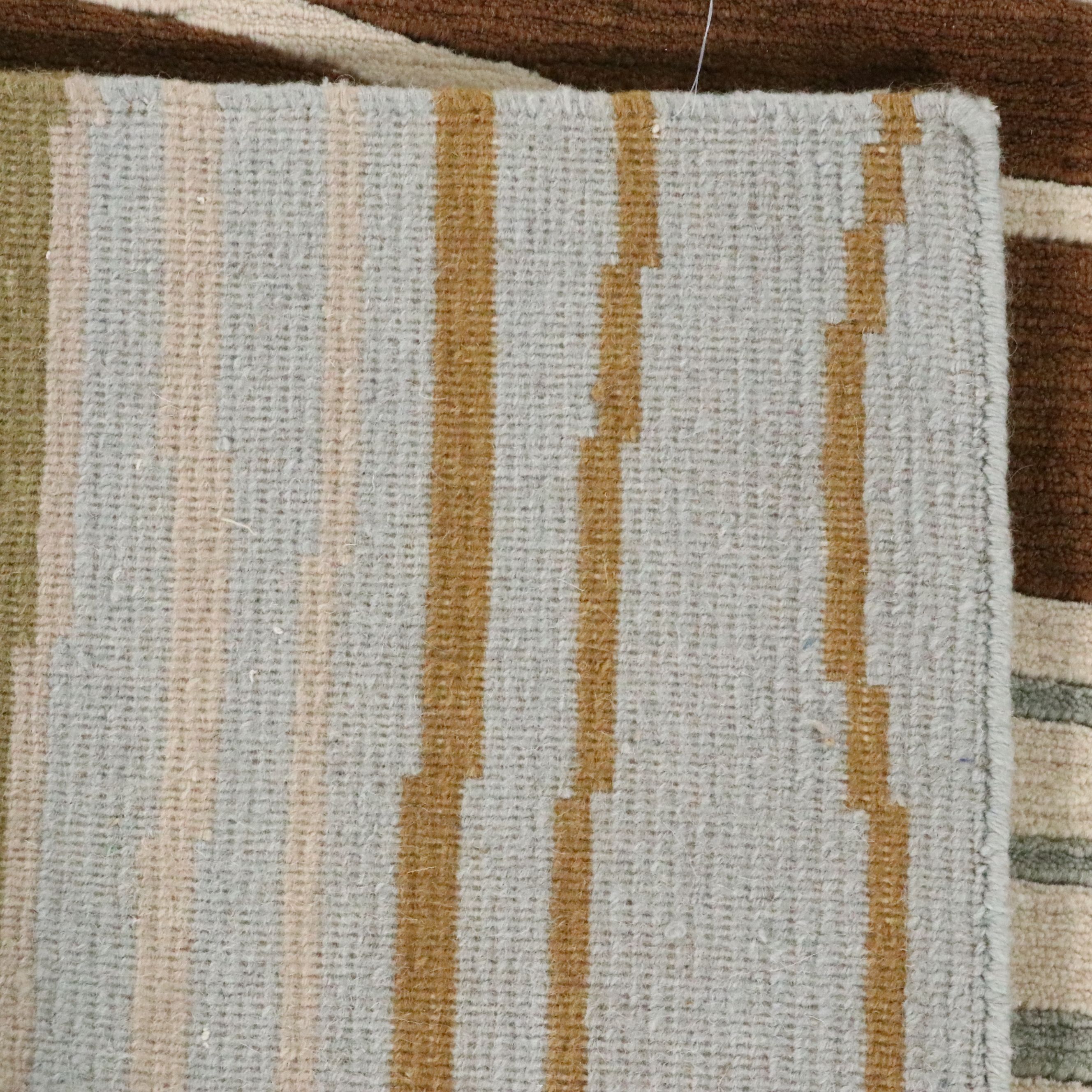 3'11 x 5'5 Hand-Knotted Indian Contemporary Area Rug