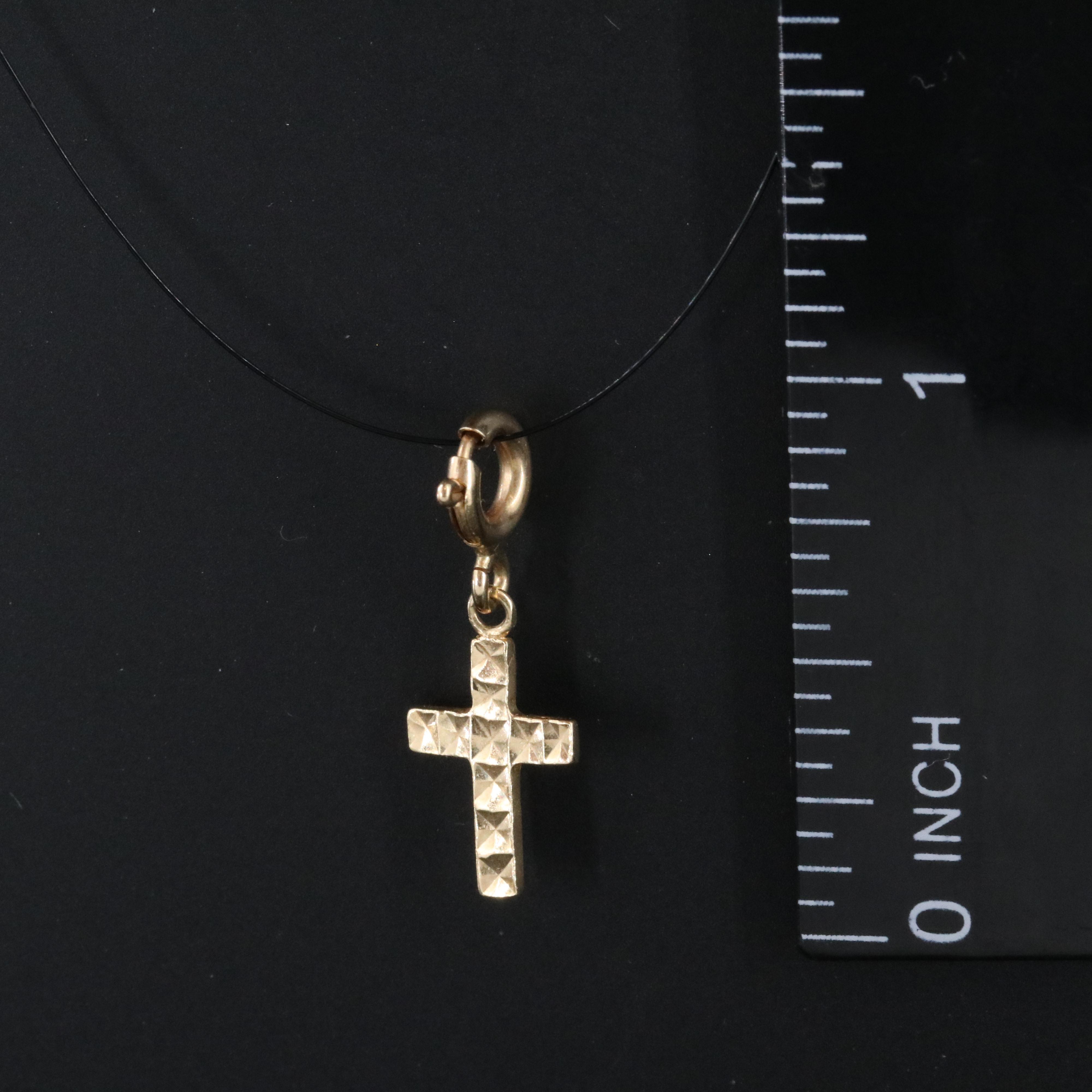 14K Cross Charm