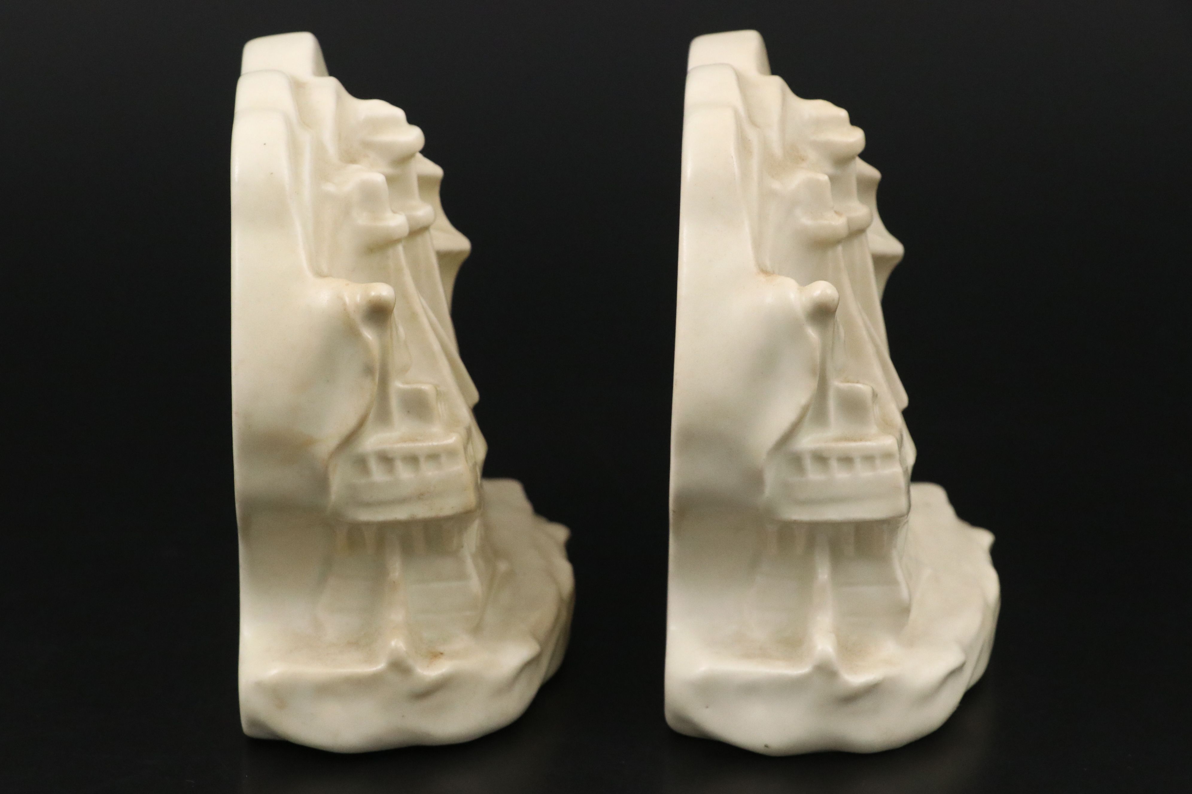 Rookwood Pottery Ship Bookends After William Purcell McDonald, 1934–1935