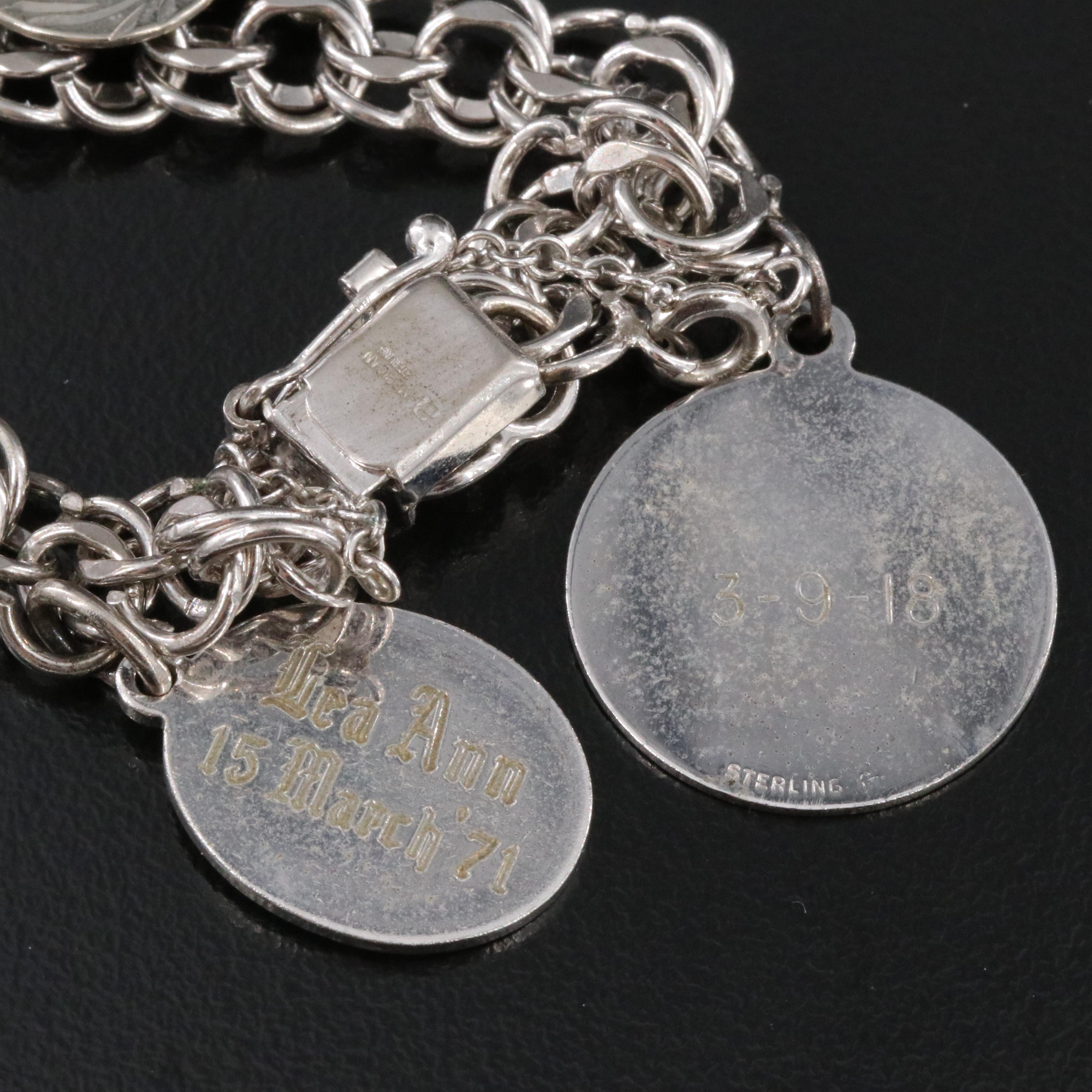 Sterling Charm Bracelet with Mixed Metal Charms