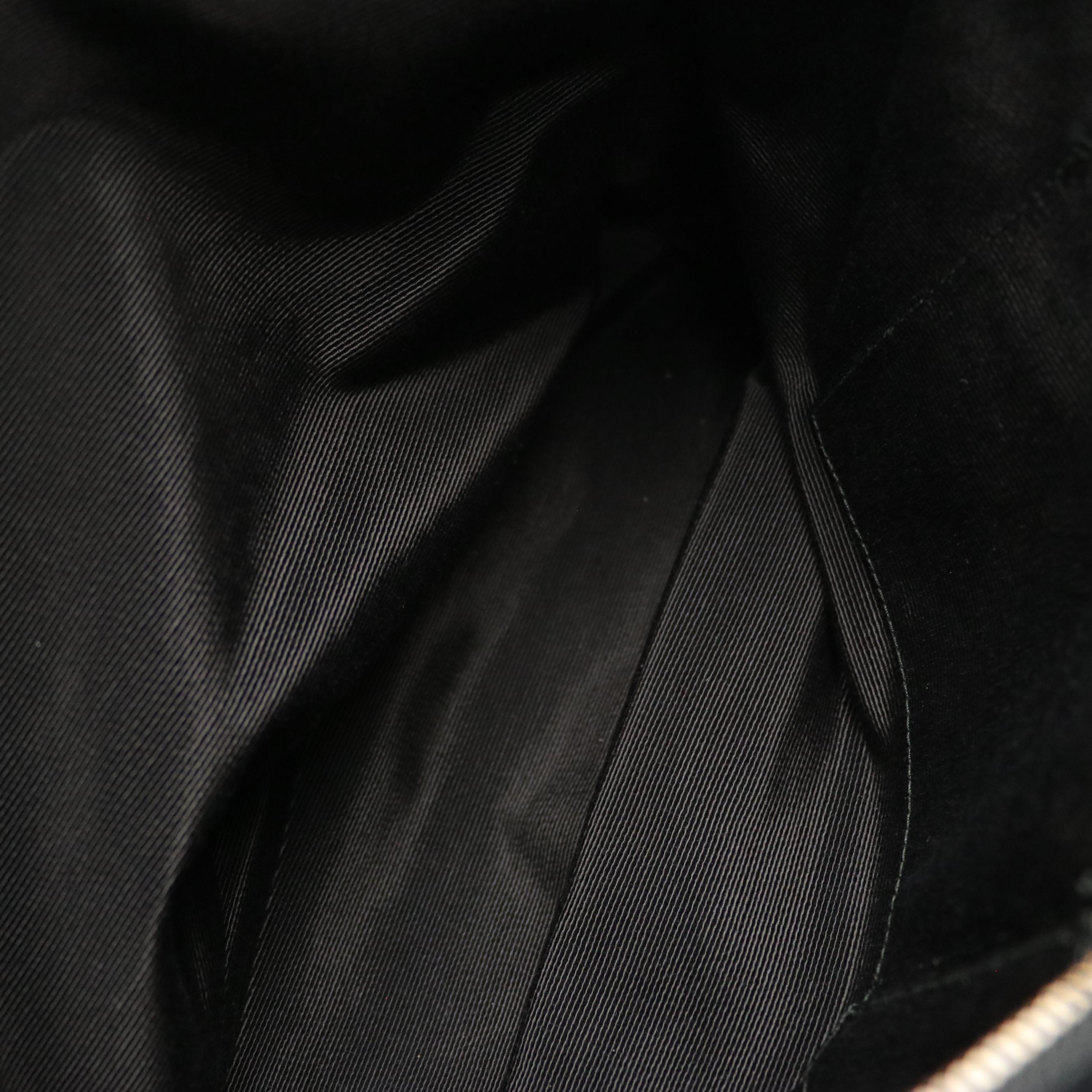 Salvatore Ferragamo Vara Bow Shoulder Bag in Black Nylon and Leather Trim