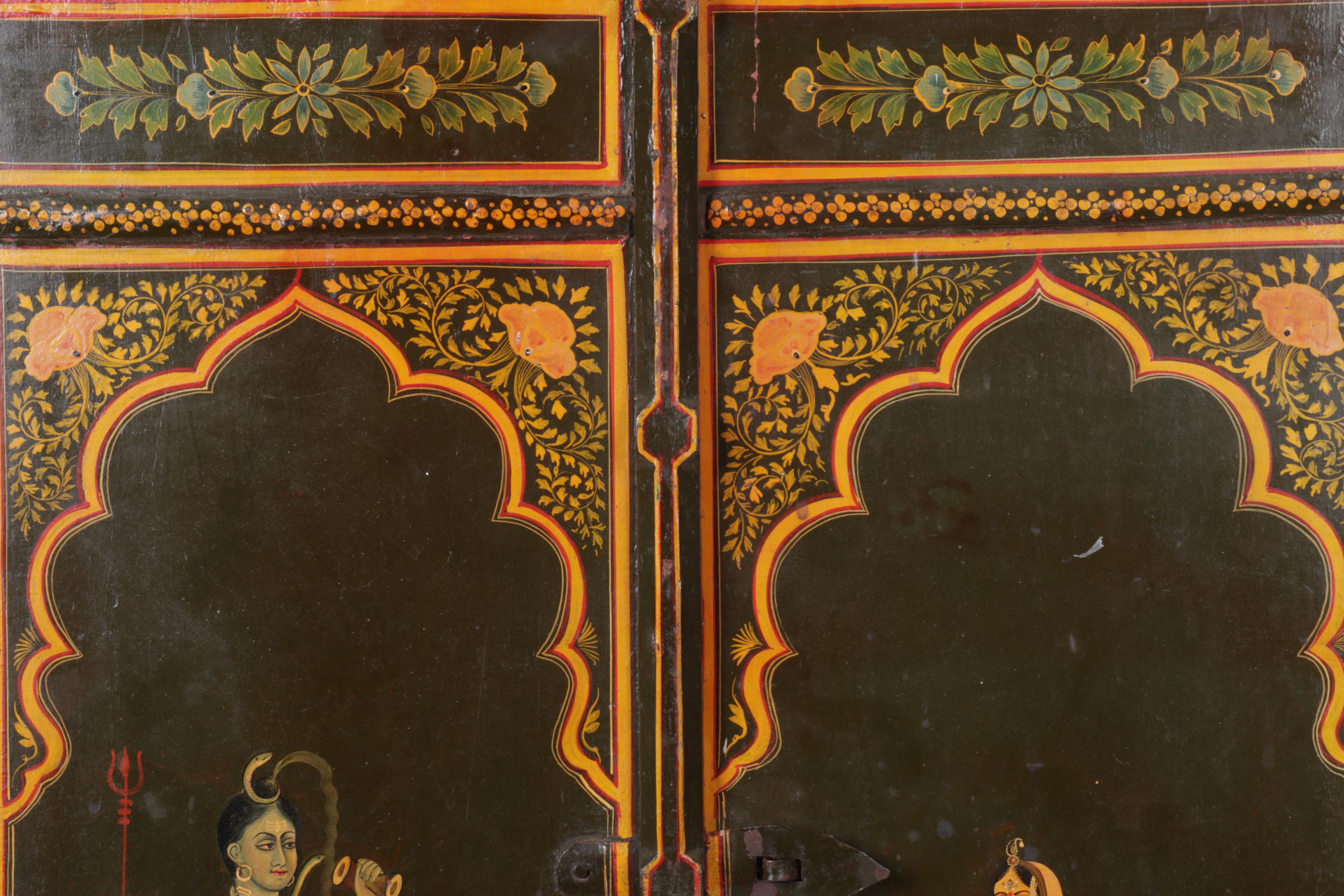 Handcrafted Wooden Jharokha Window Wall Décor of Lord Shiva and Mata Parvati