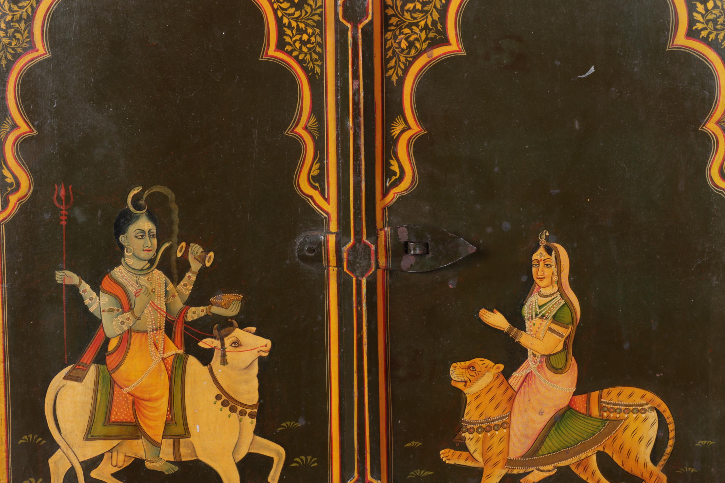 Handcrafted Wooden Jharokha Window Wall Décor of Lord Shiva and Mata Parvati