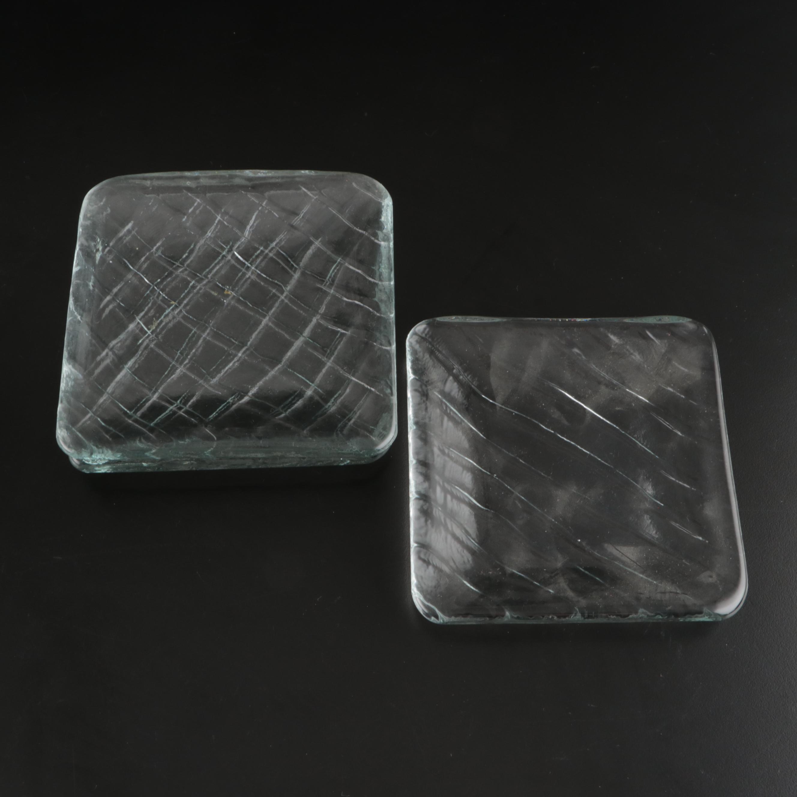 Arcoroc French Glass Bowl with Other Glass Tableware and Bottles