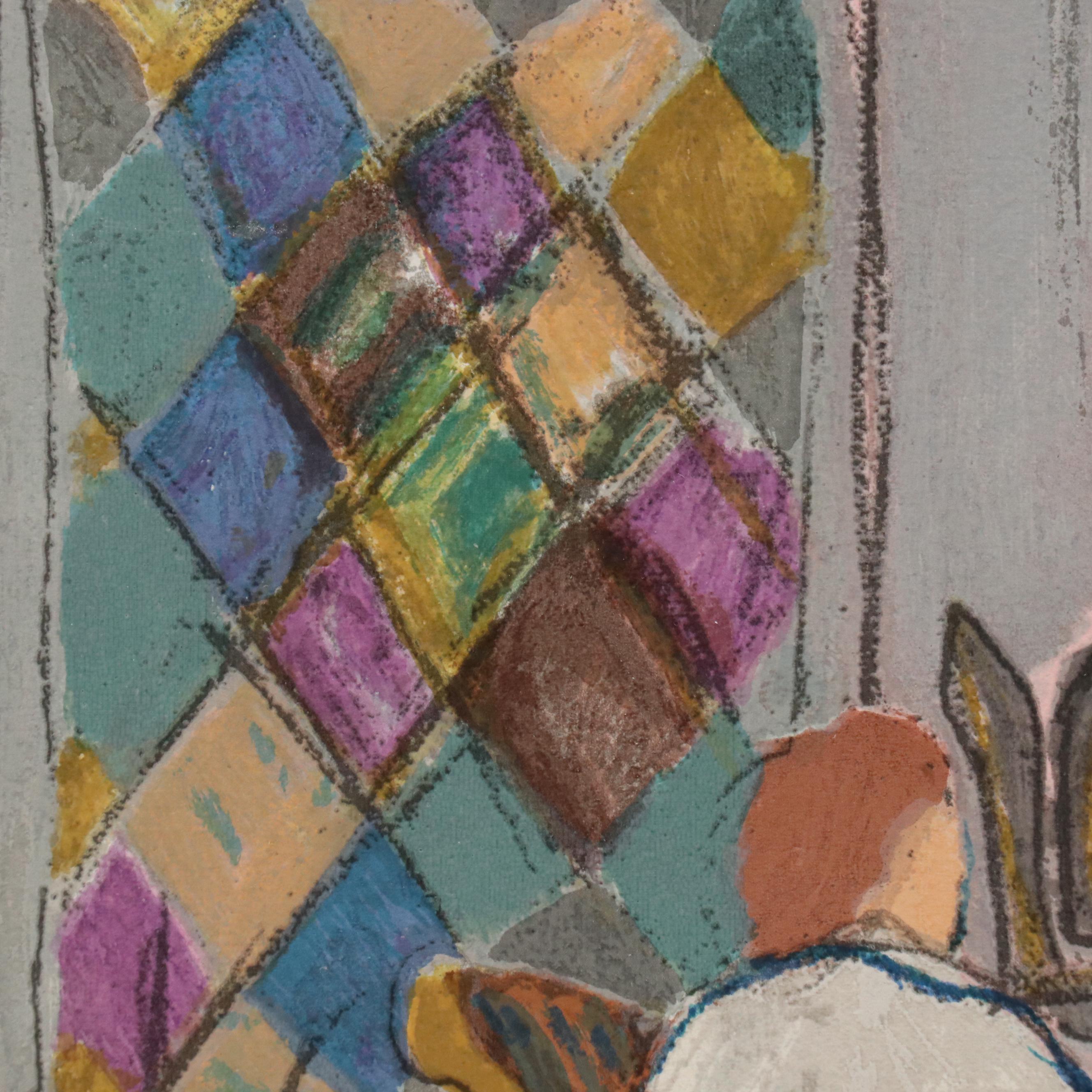 Patricia Govezensky Serigraph "Cafe Royal," Late 20th Century