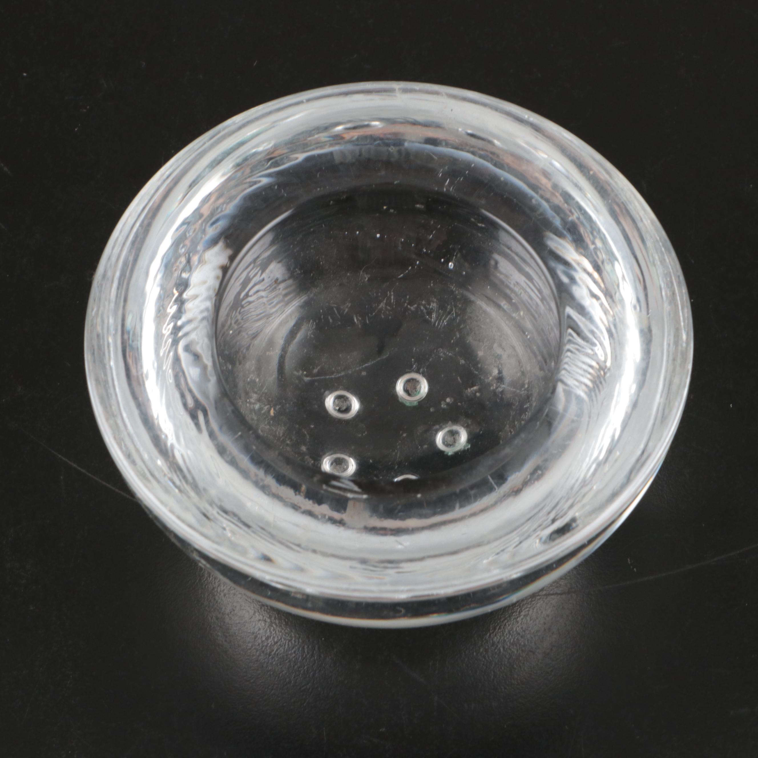 Arcoroc French Glass Bowl with Other Glass Tableware and Bottles