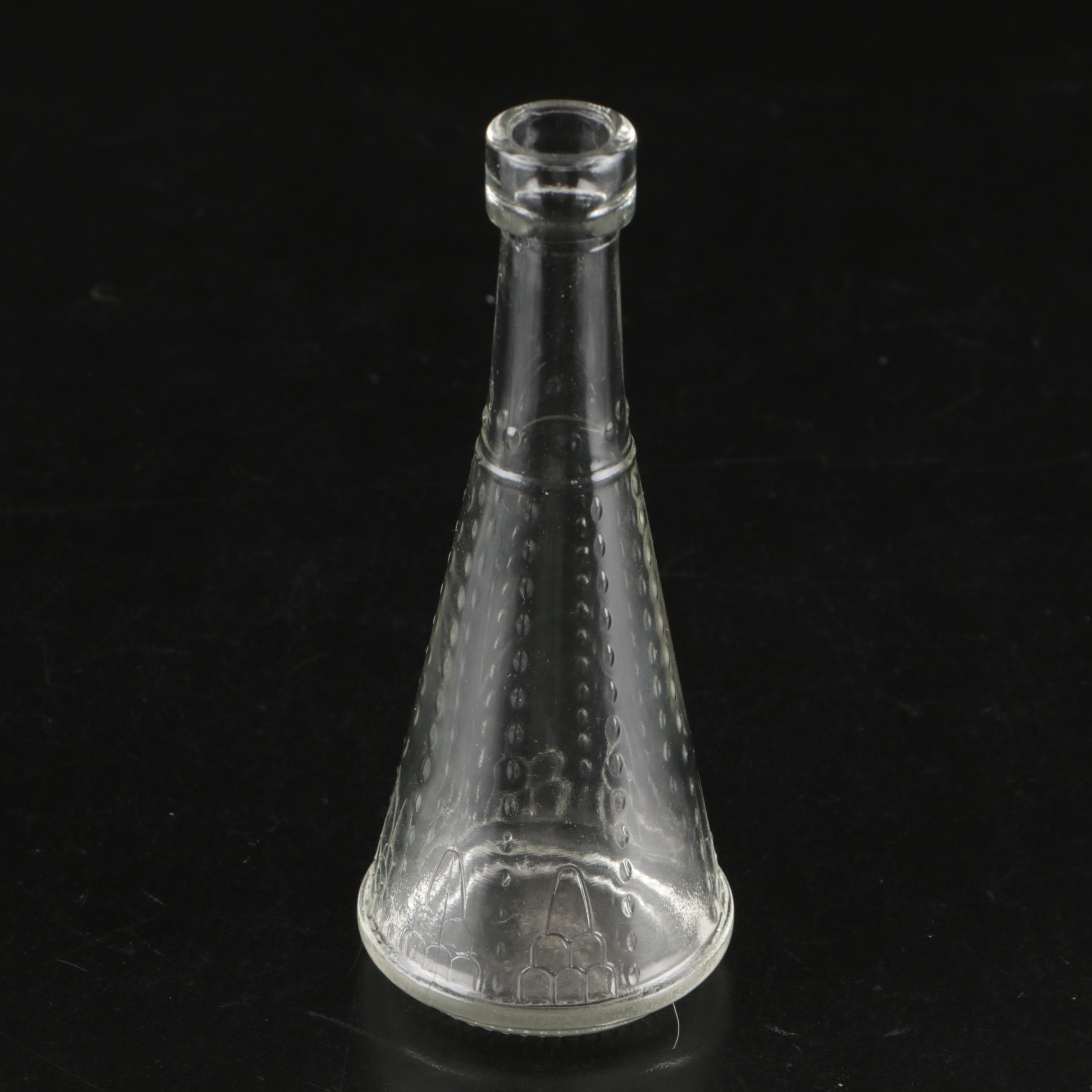 Arcoroc French Glass Bowl with Other Glass Tableware and Bottles