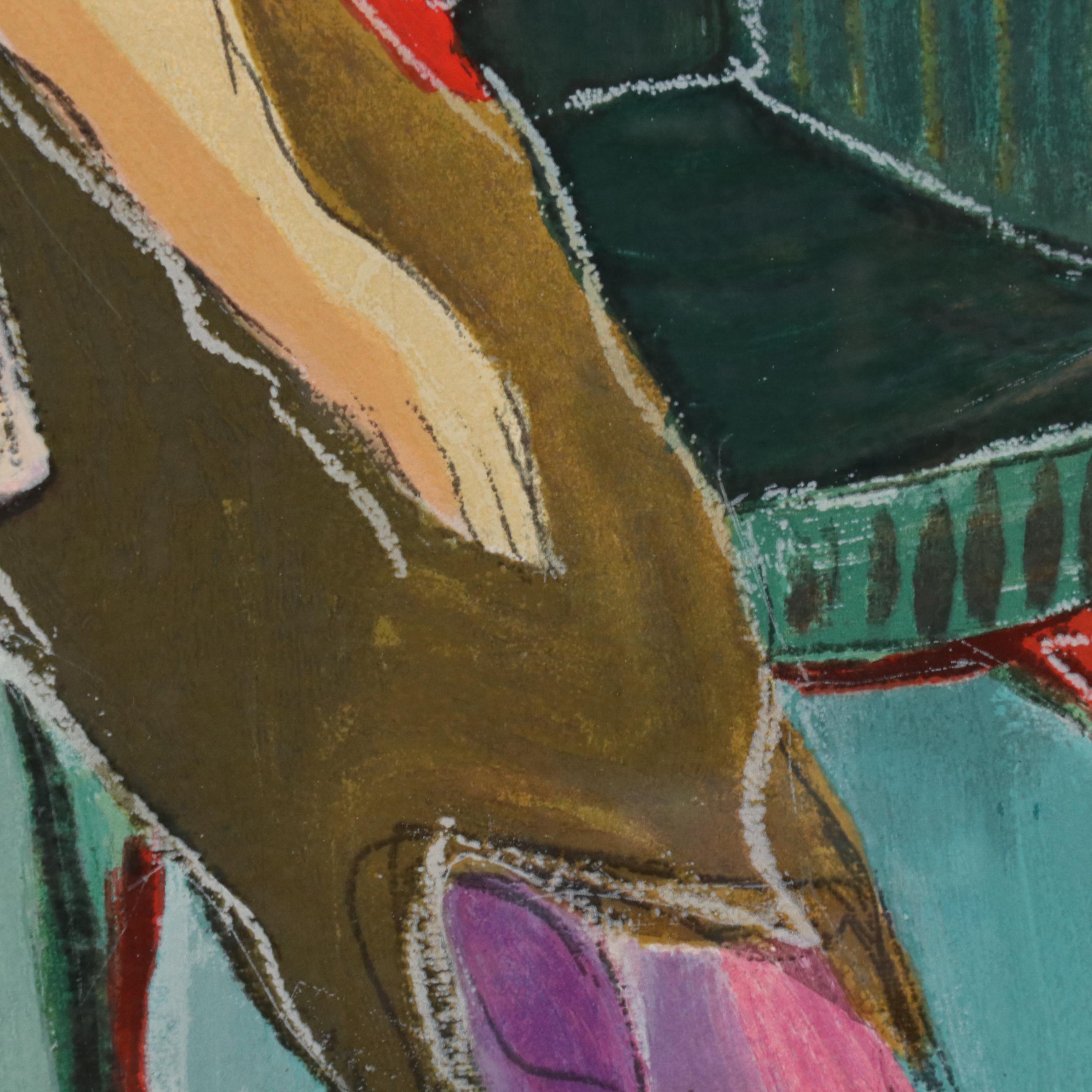 Patricia Govezensky Serigraph "Cafe Royal," Late 20th Century