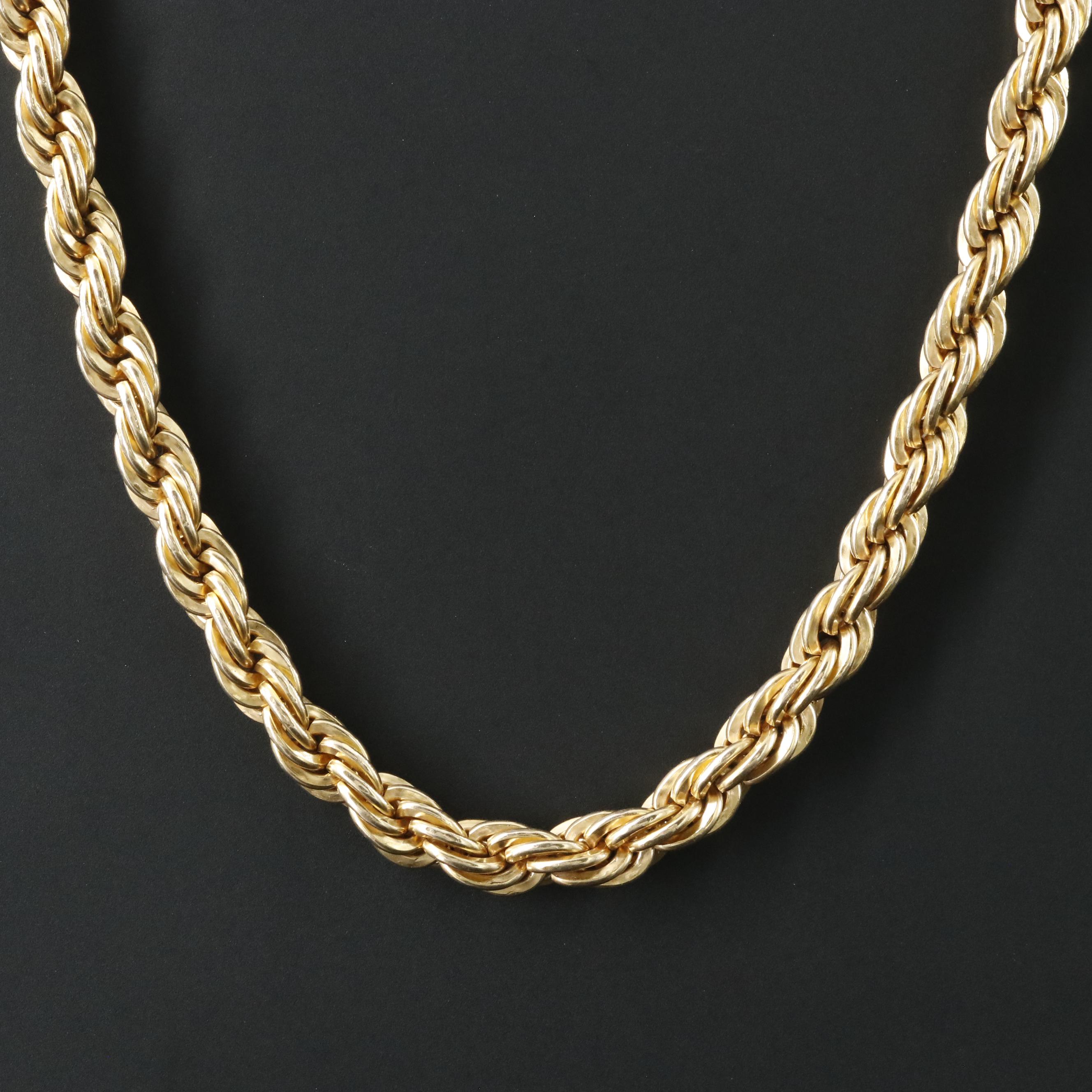 Gold-Filled Rope Chain Necklace
