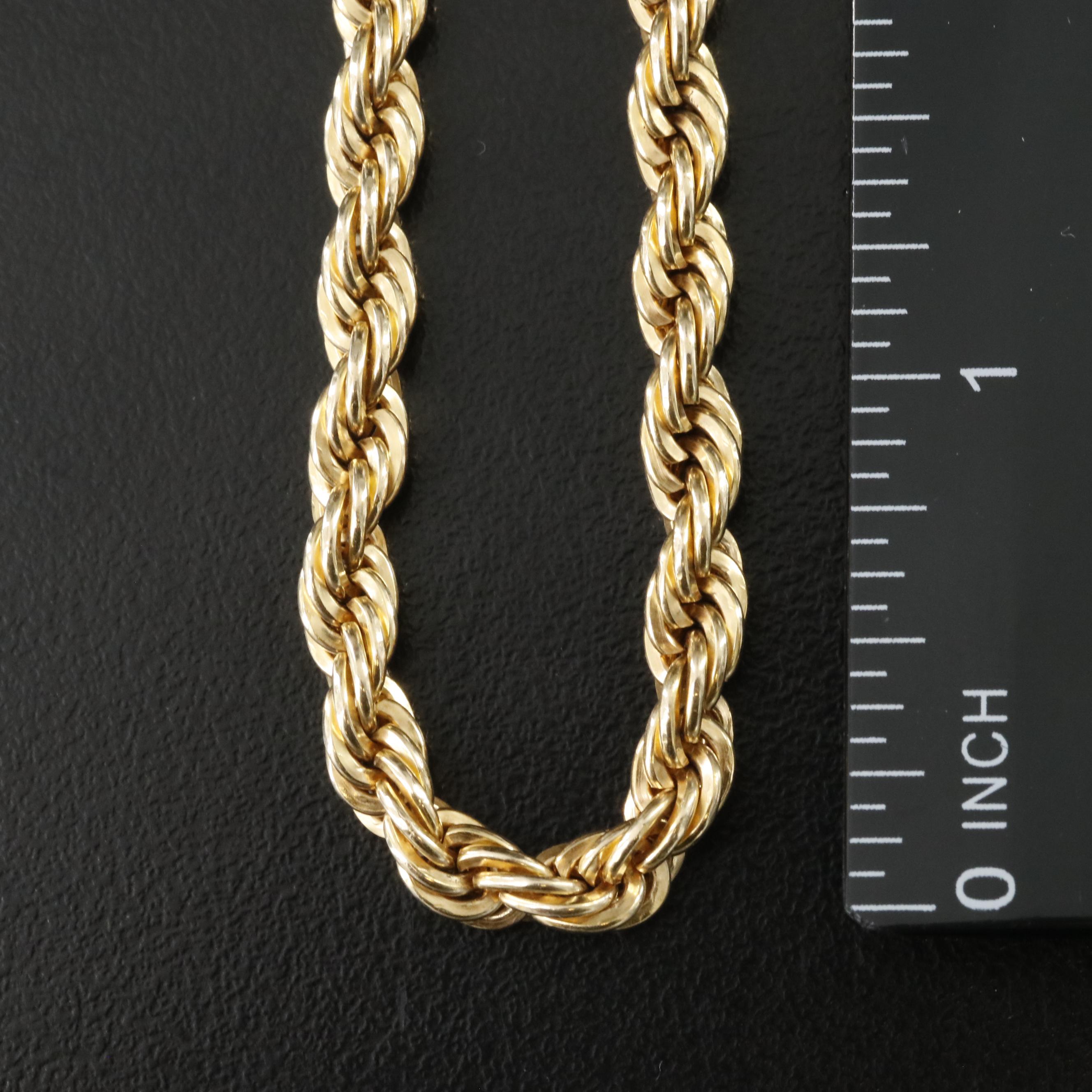Gold-Filled Rope Chain Necklace