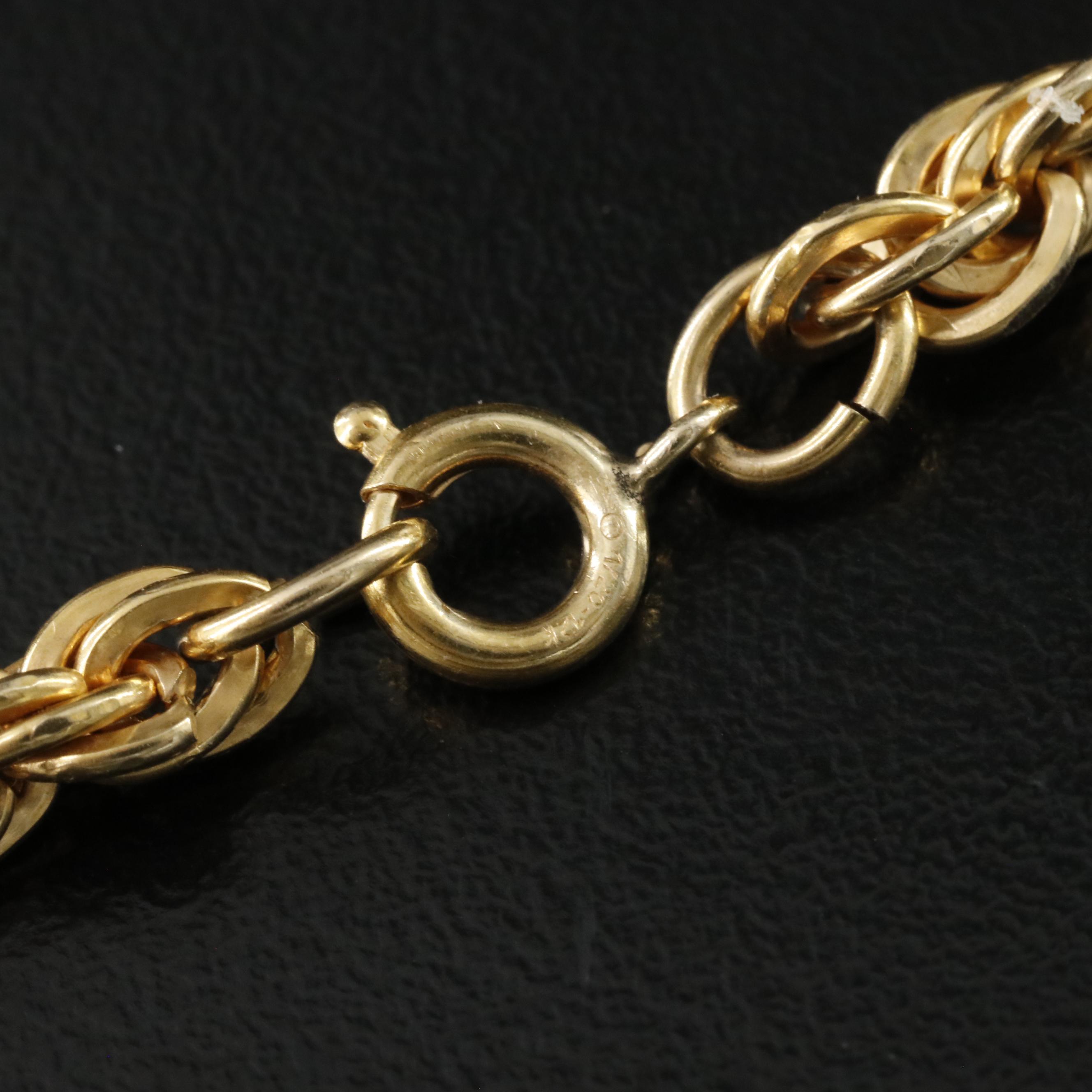 Gold-Filled Rope Chain Necklace