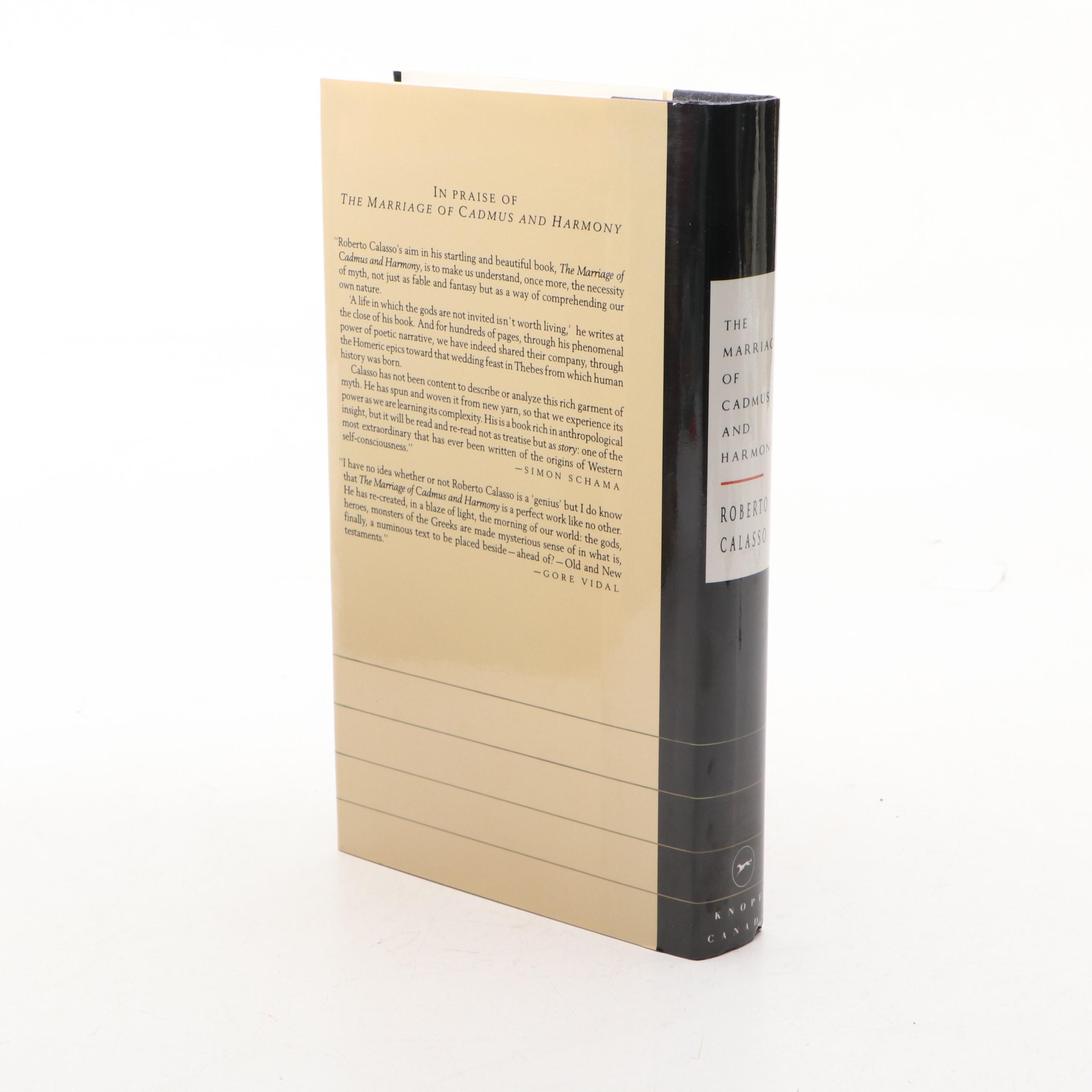 First Edition "The Marriage of Cadmus and Harmony" by Roberto Calasso and More