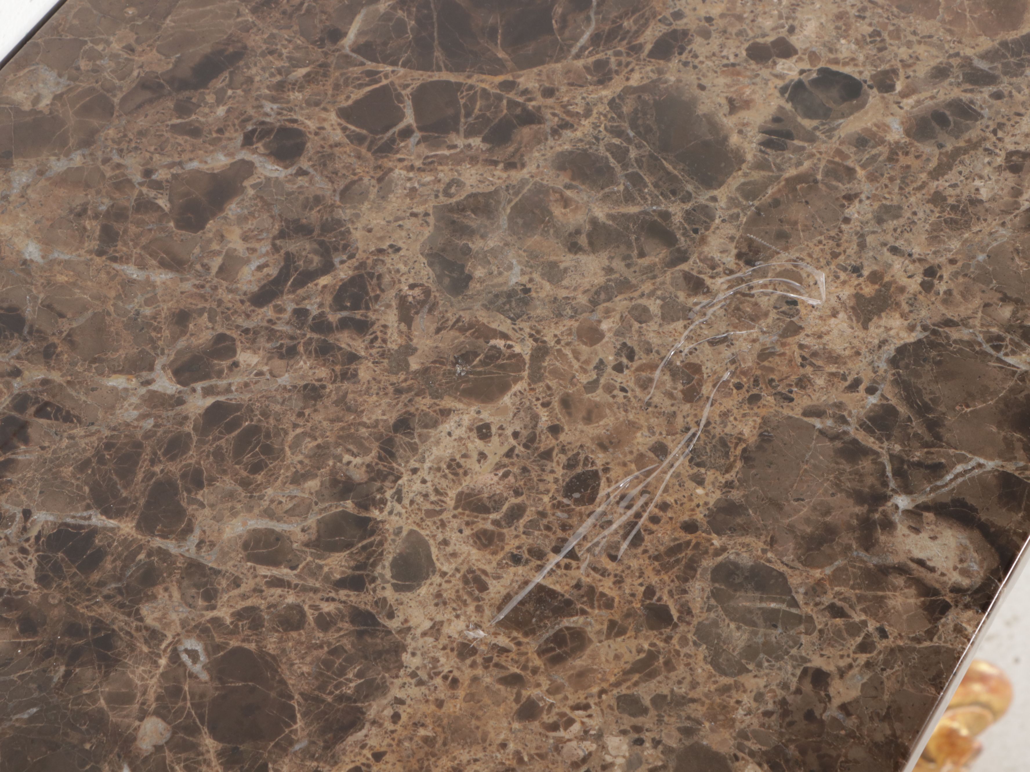 George III Giltwood Wall Mount Console Table with Marble Top