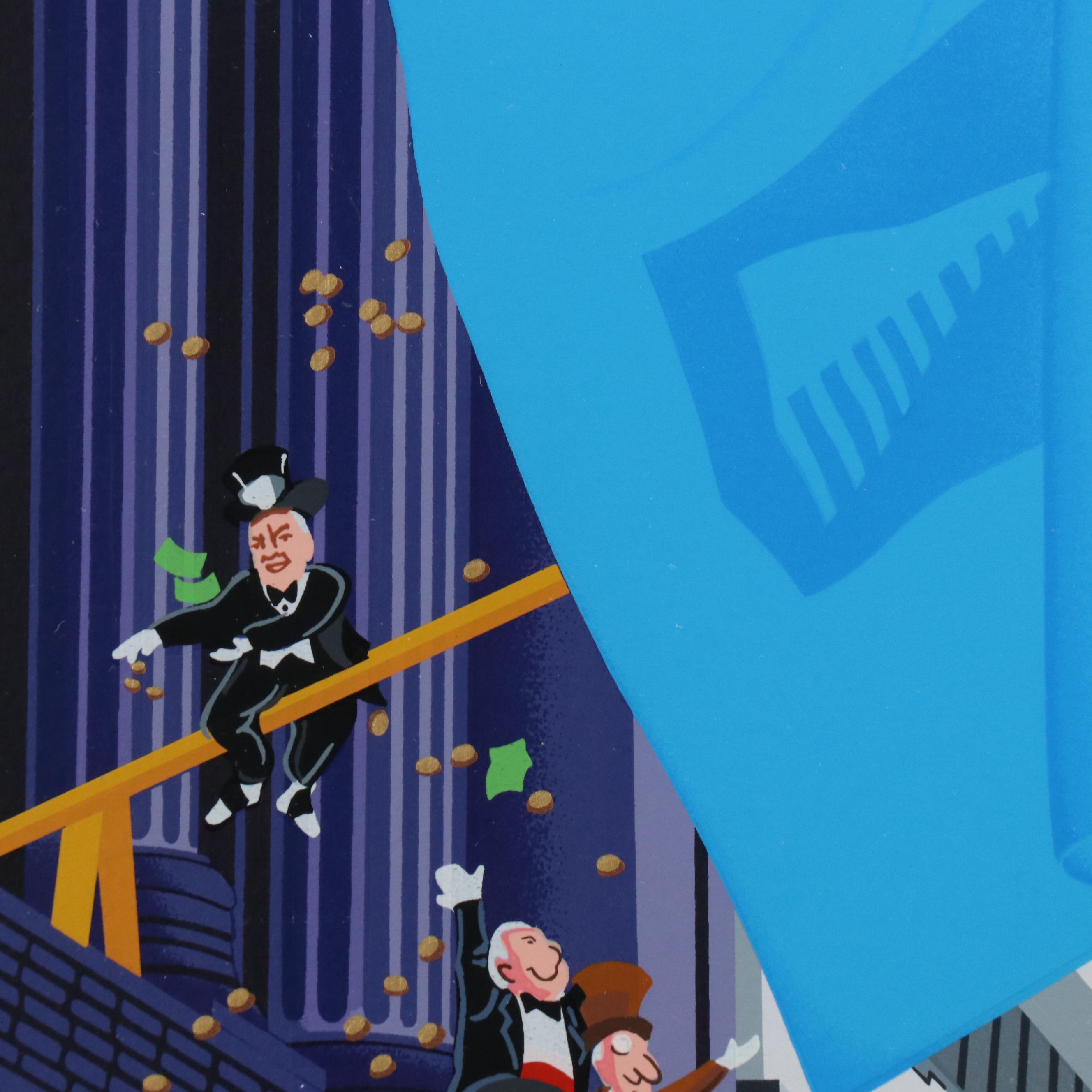 Melanie Taylor Kent Serigraph "Wall Street," 1994