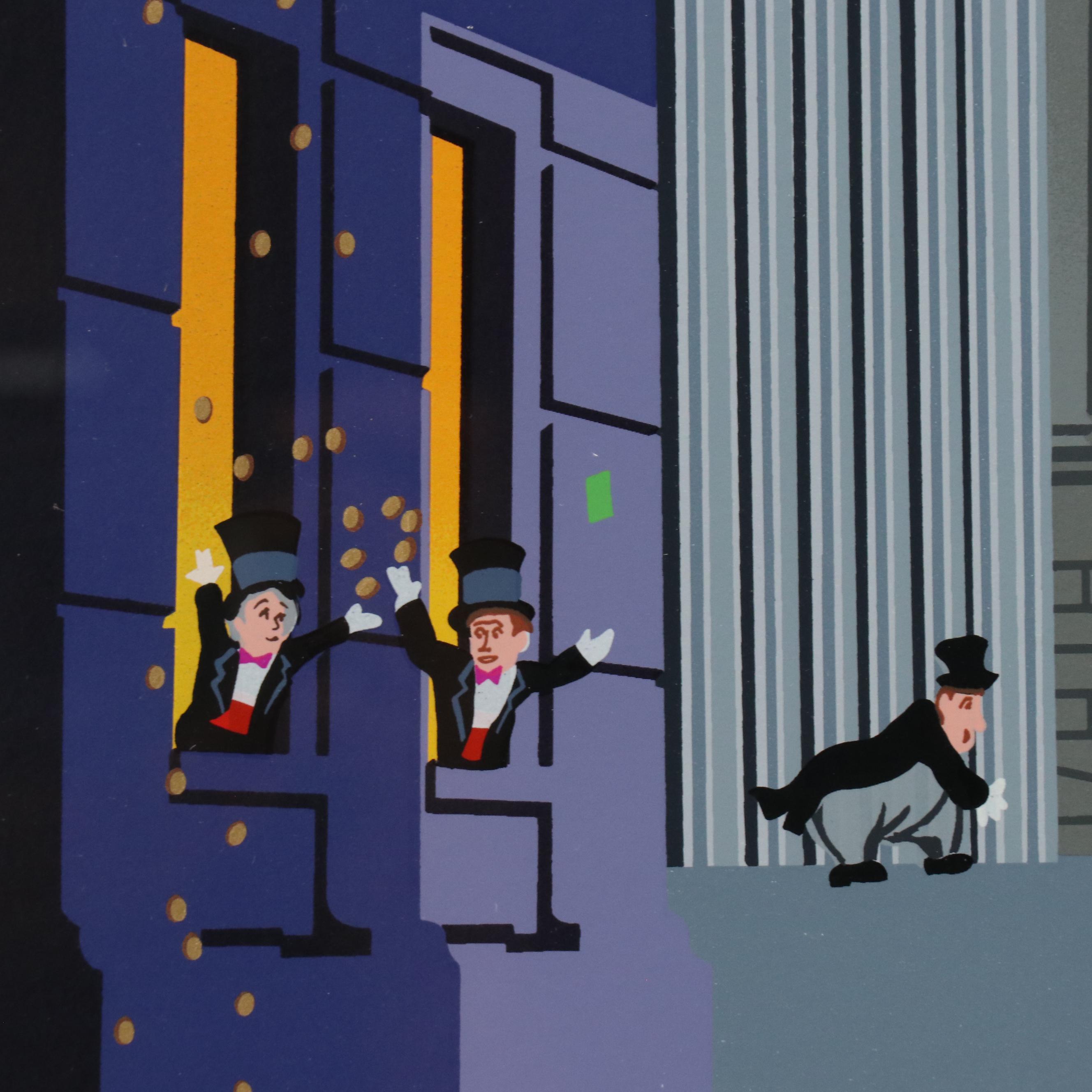 Melanie Taylor Kent Serigraph "Wall Street," 1994