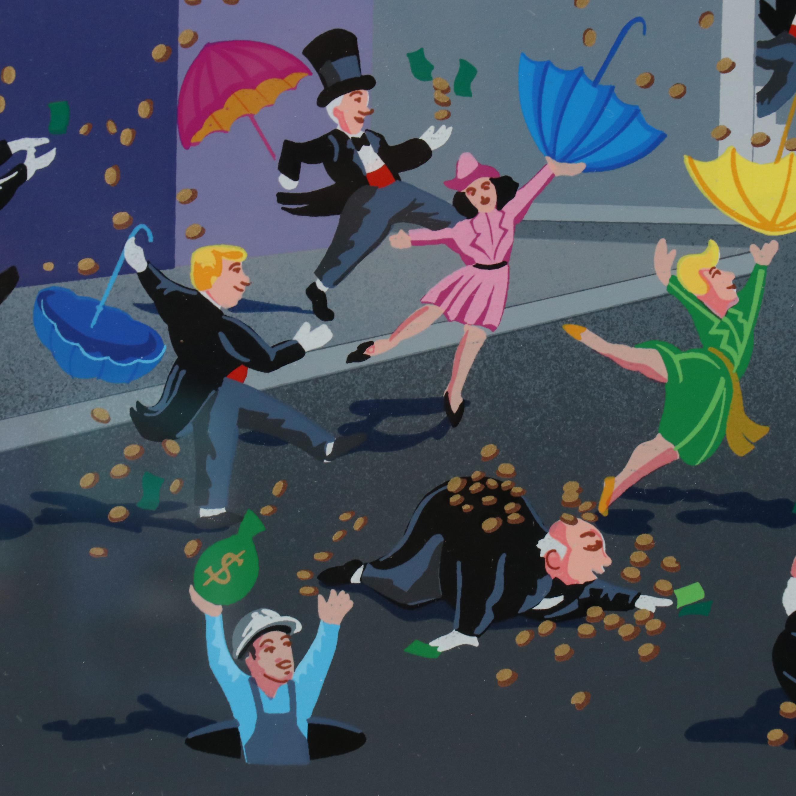 Melanie Taylor Kent Serigraph "Wall Street," 1994