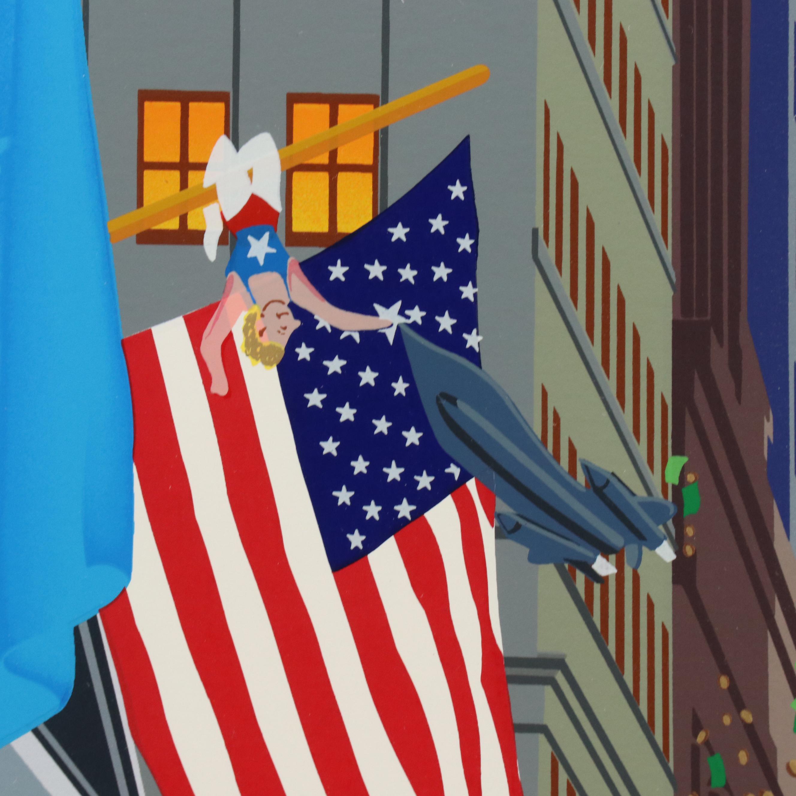 Melanie Taylor Kent Serigraph "Wall Street," 1994