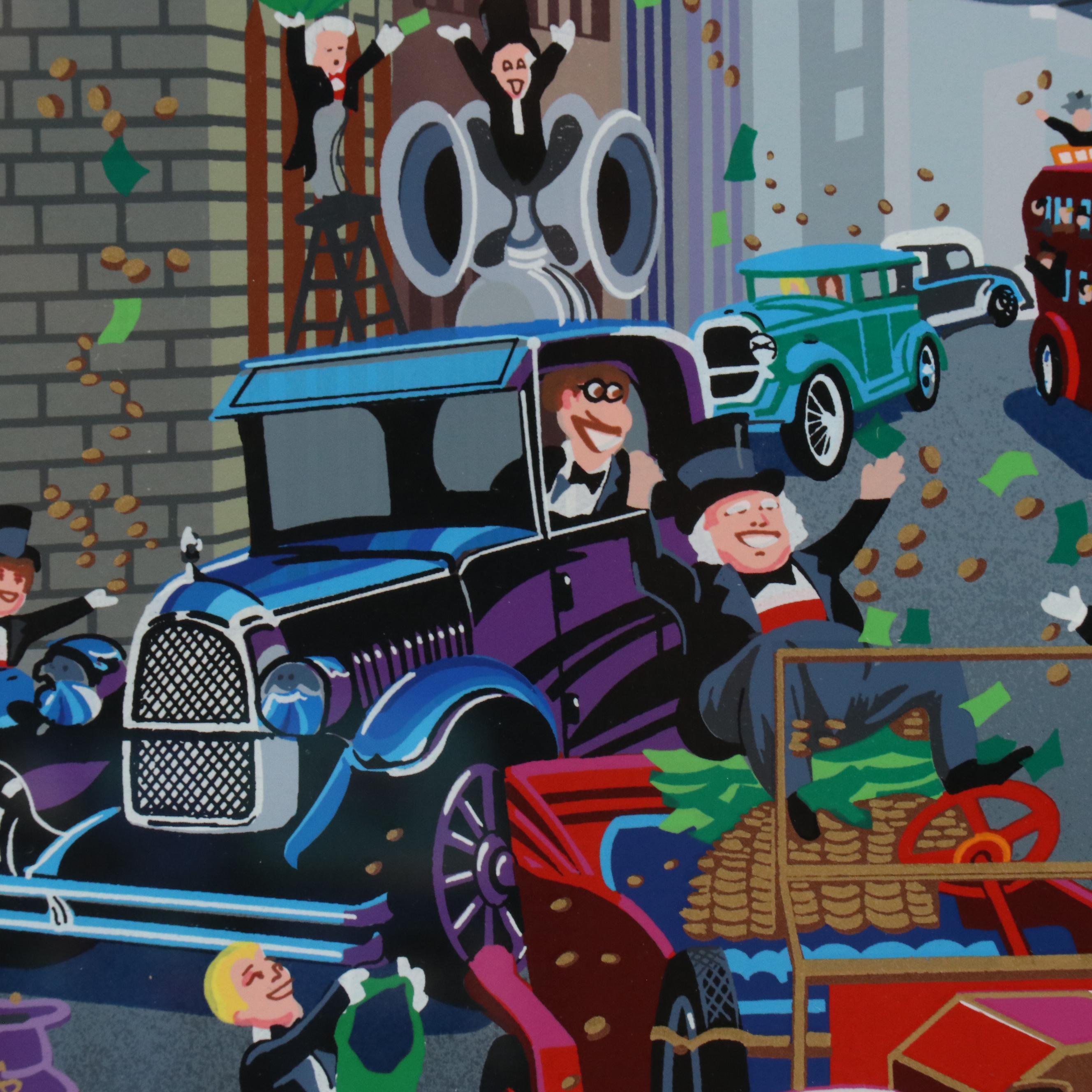 Melanie Taylor Kent Serigraph "Wall Street," 1994