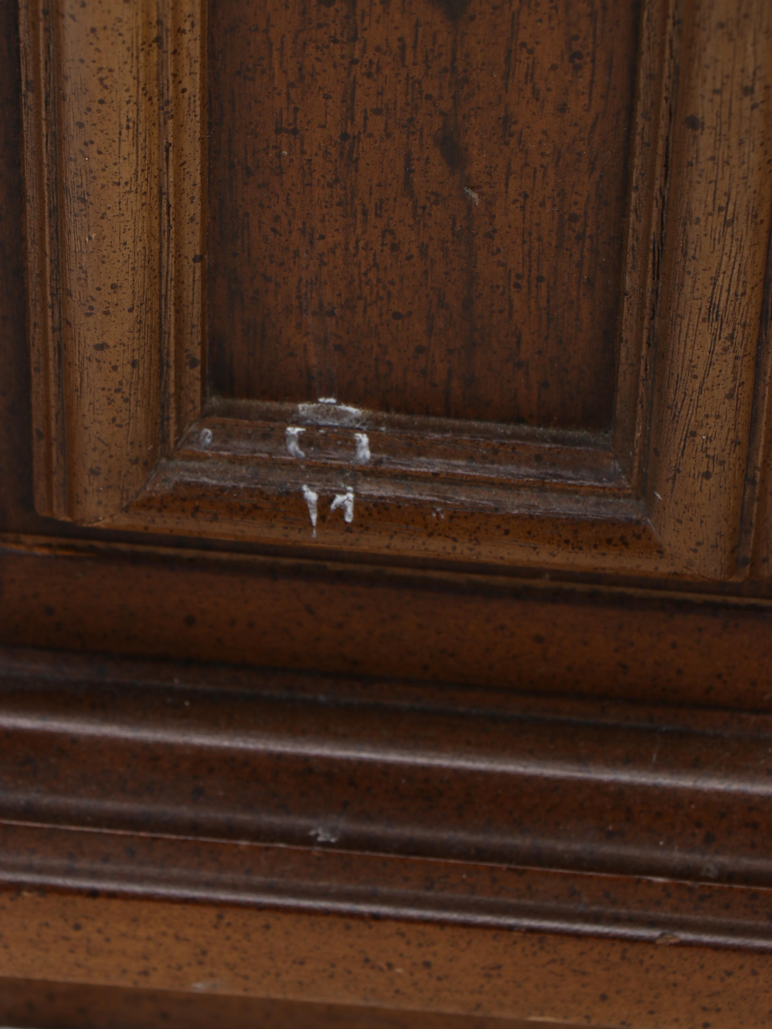Walnut Veneer Two-Drawer Cabinet